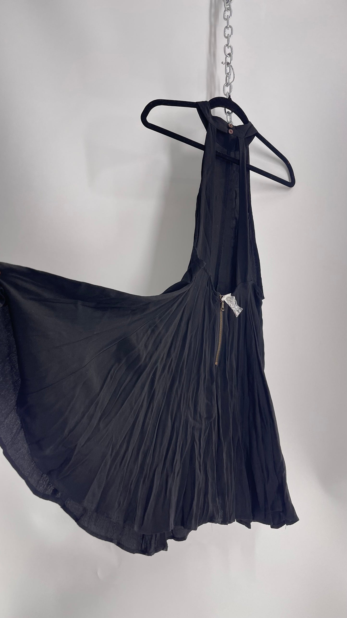 Kimchi Blue Black Voluminous Mini with Open Back Detail (Small)