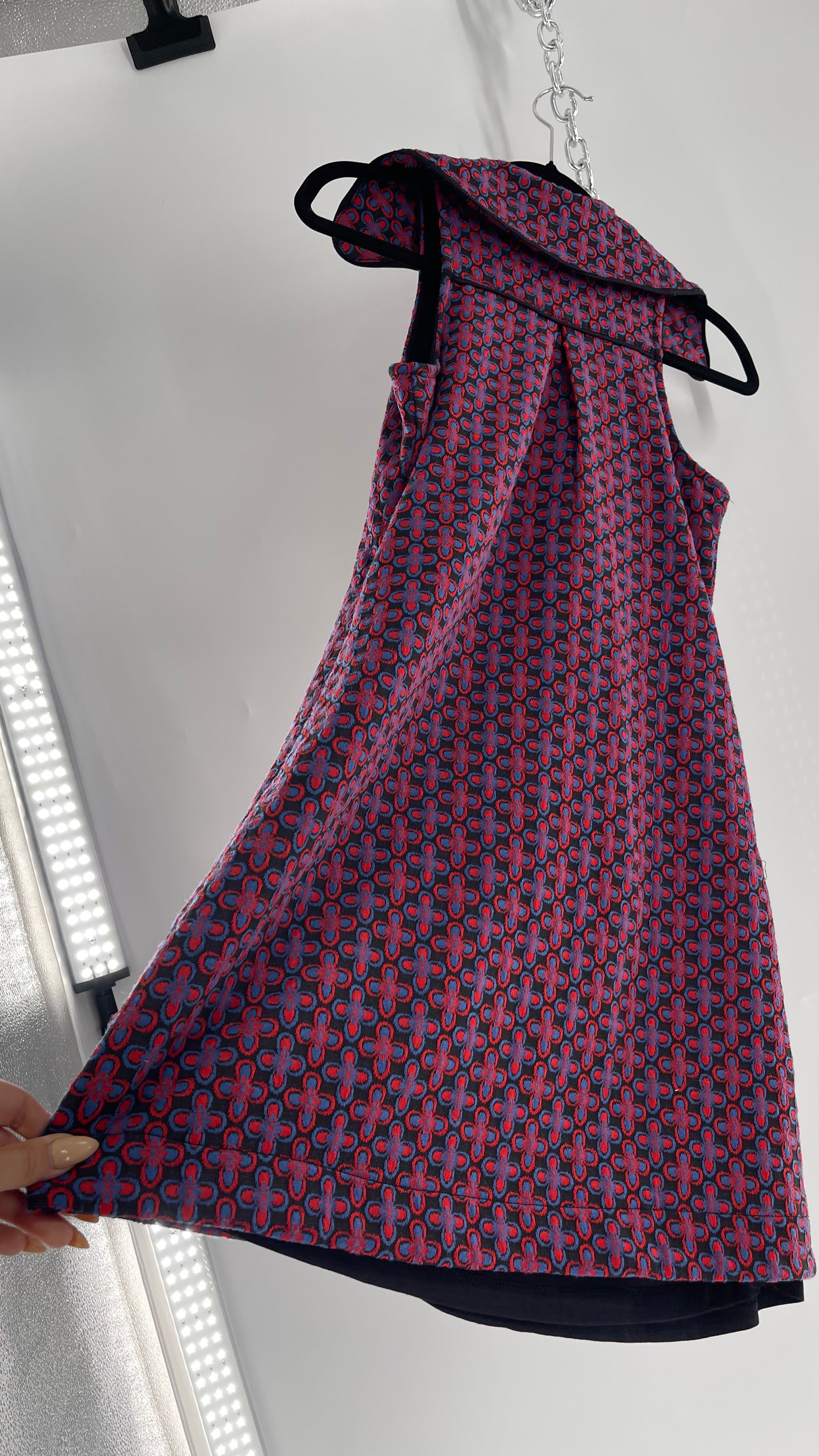 Maeve Anthropologie 1970s Retro Collared Tunic Mini Dress (XXS)