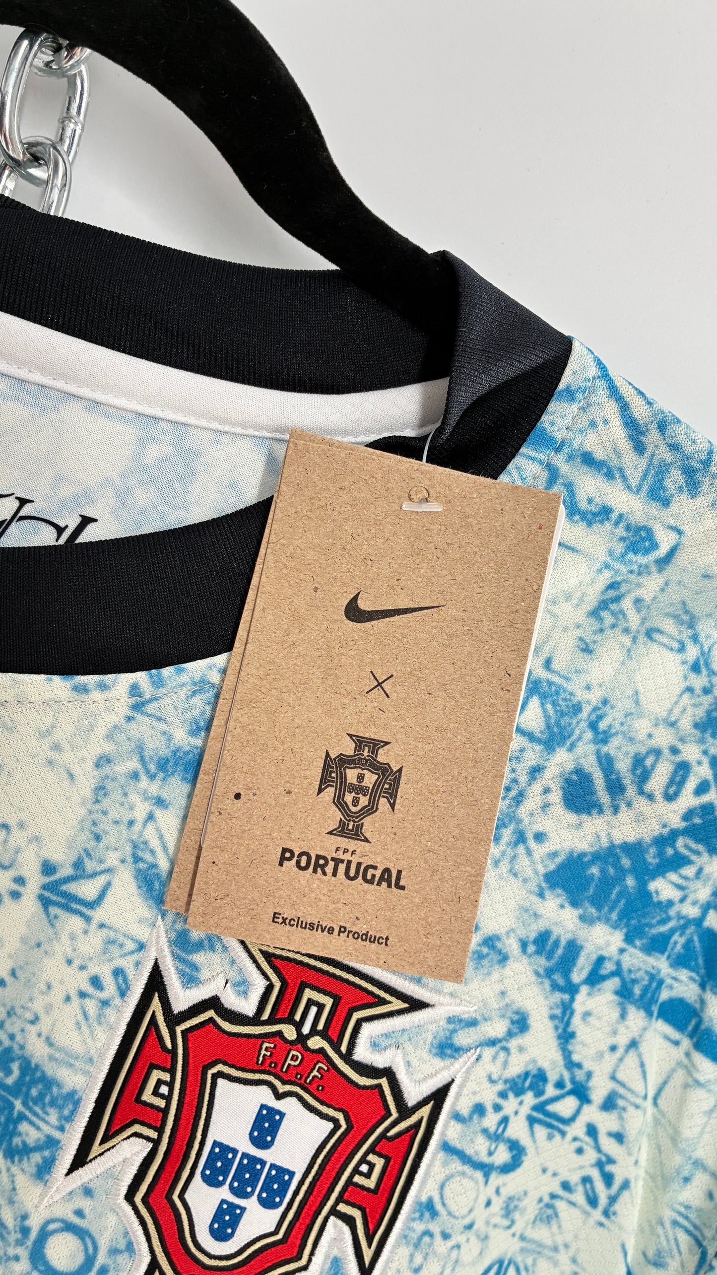 NIKE Portugal Dri-fit Soccer ADV Away Sail Blue Jersey with Tags Attached and Plastic Sleeve Bag (XL)
