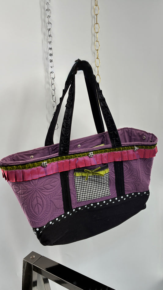 Vintage CARLEEN POWELL XL Quilted Tote Bag