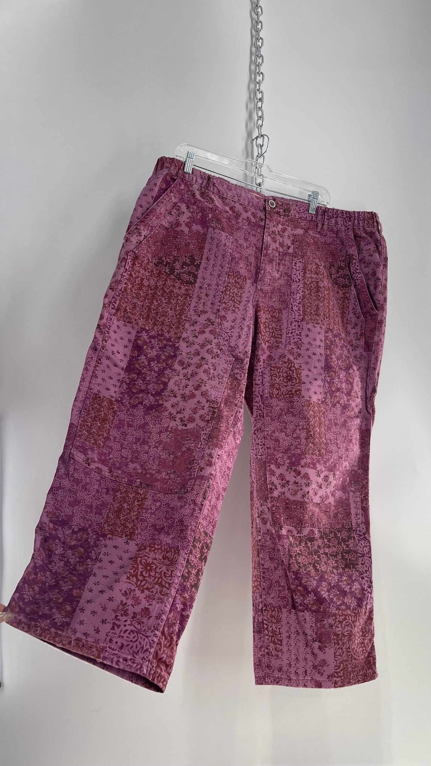 Pilcro Anthropologie Purple Patchwork Carpenter Pants with Tags (20W)