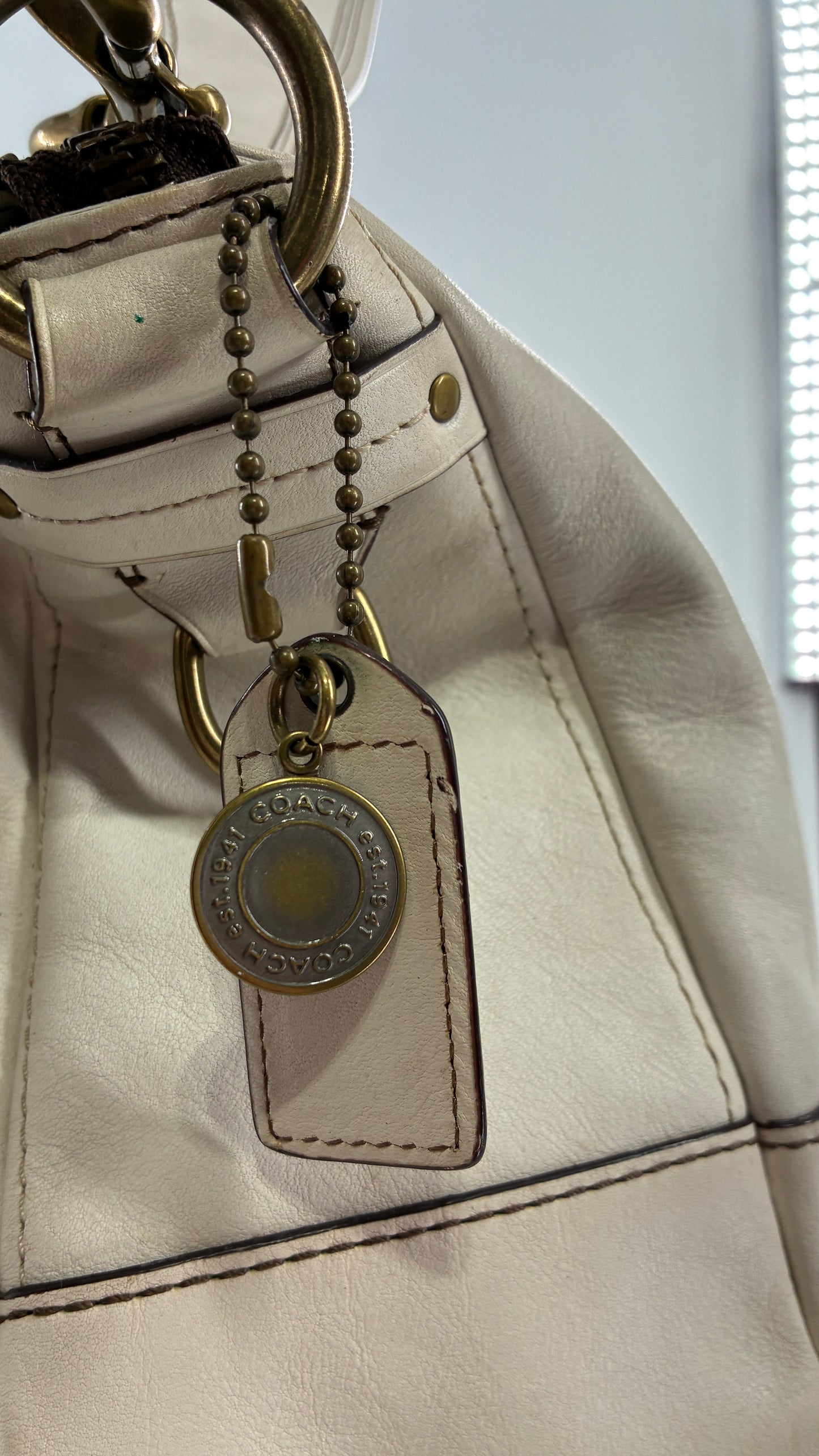 RARE COACH 65th Anniversary Legacy Leather Oversized Turnlock Shoulder Bag