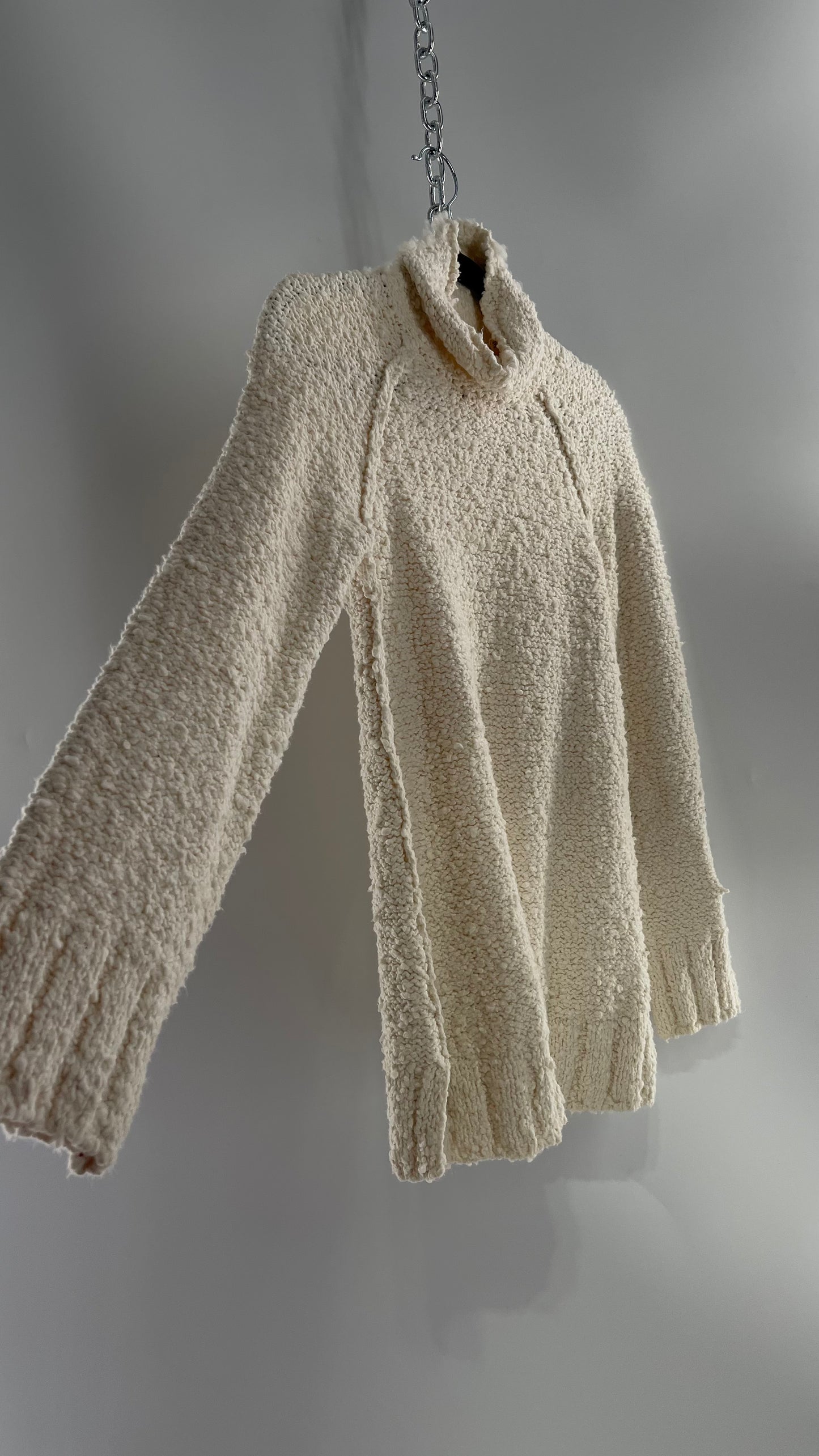 Moth Anthropologie Juliette Ivory White Knit Turtleneck Sweater(XS)