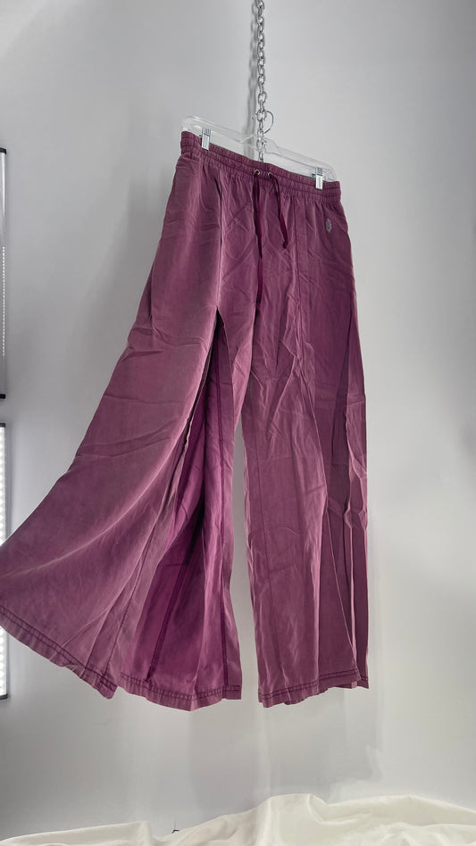 Free People Movement Pink/Purple Baggy Yoga Pant (Small)