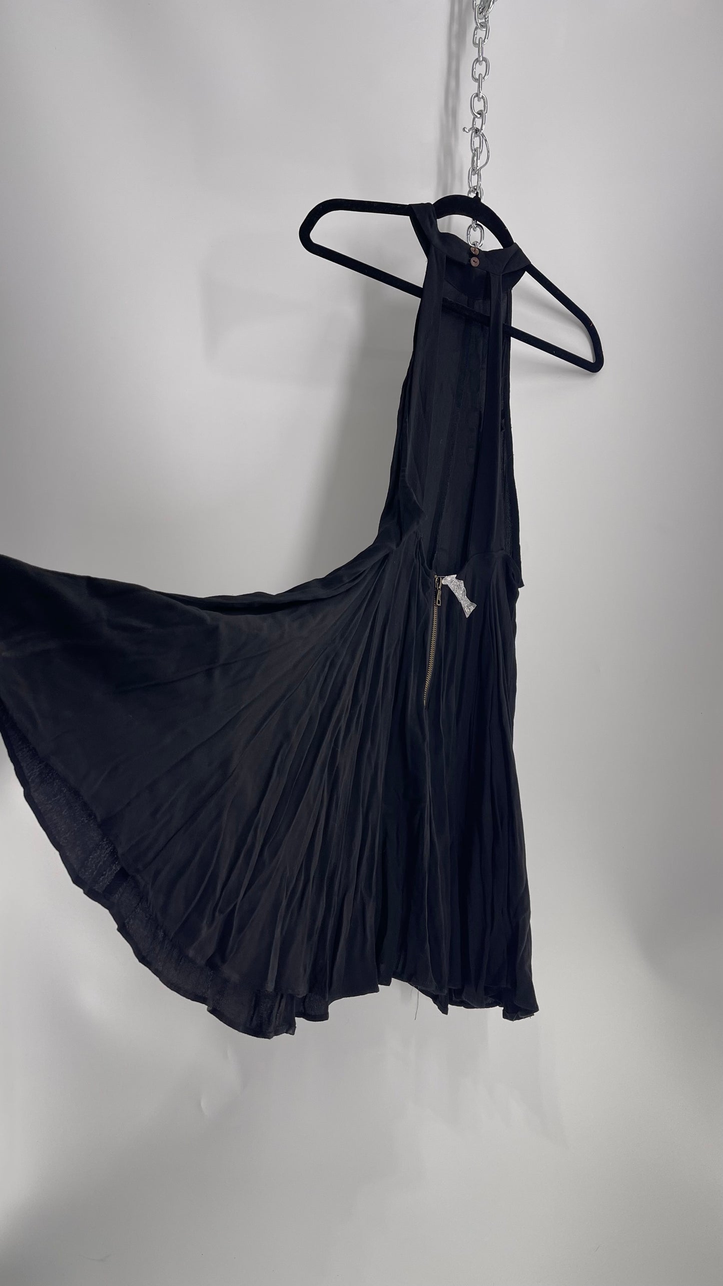 Kimchi Blue Black Voluminous Mini with Open Back Detail (Small)