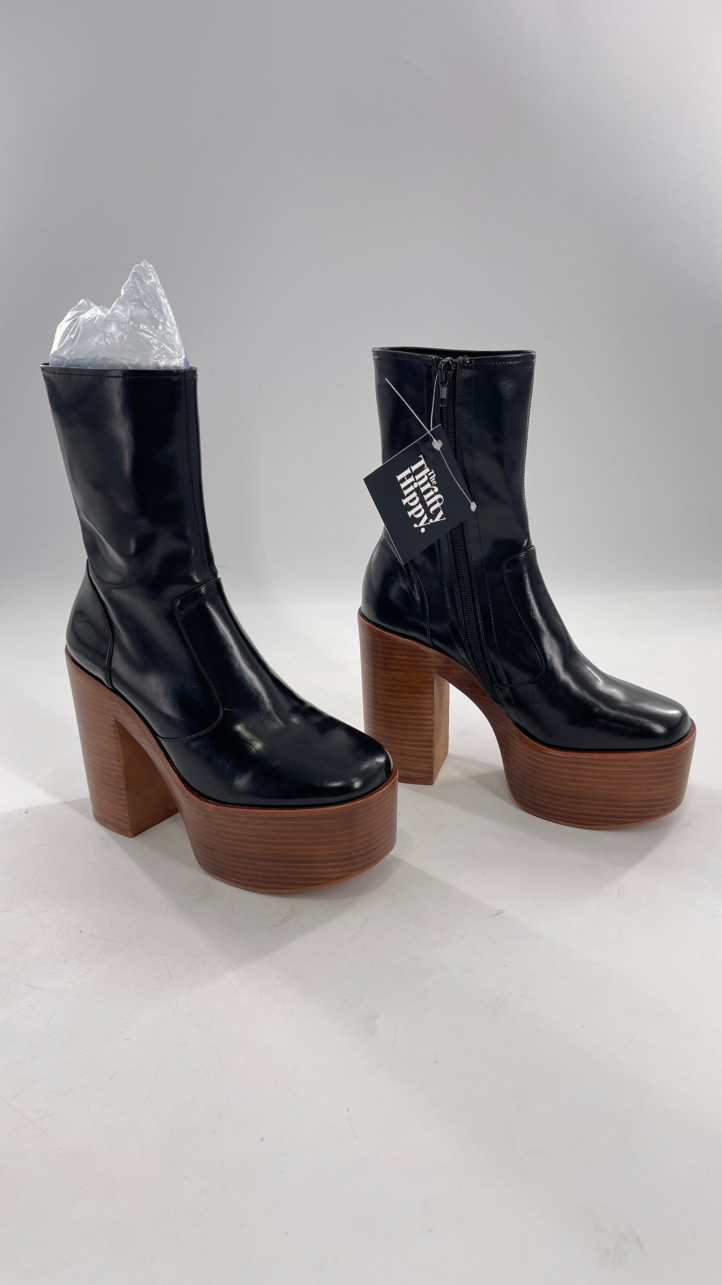 Jeffrey Campbell Mexique Black Boot with Platform And Chunky Wooden Heel (8)