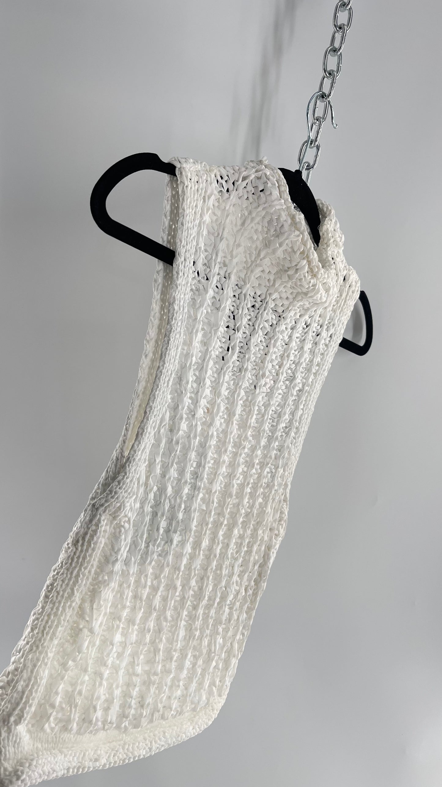 Anthropologie Moth Crochet Open Knit Mock Neck Tank (XS)