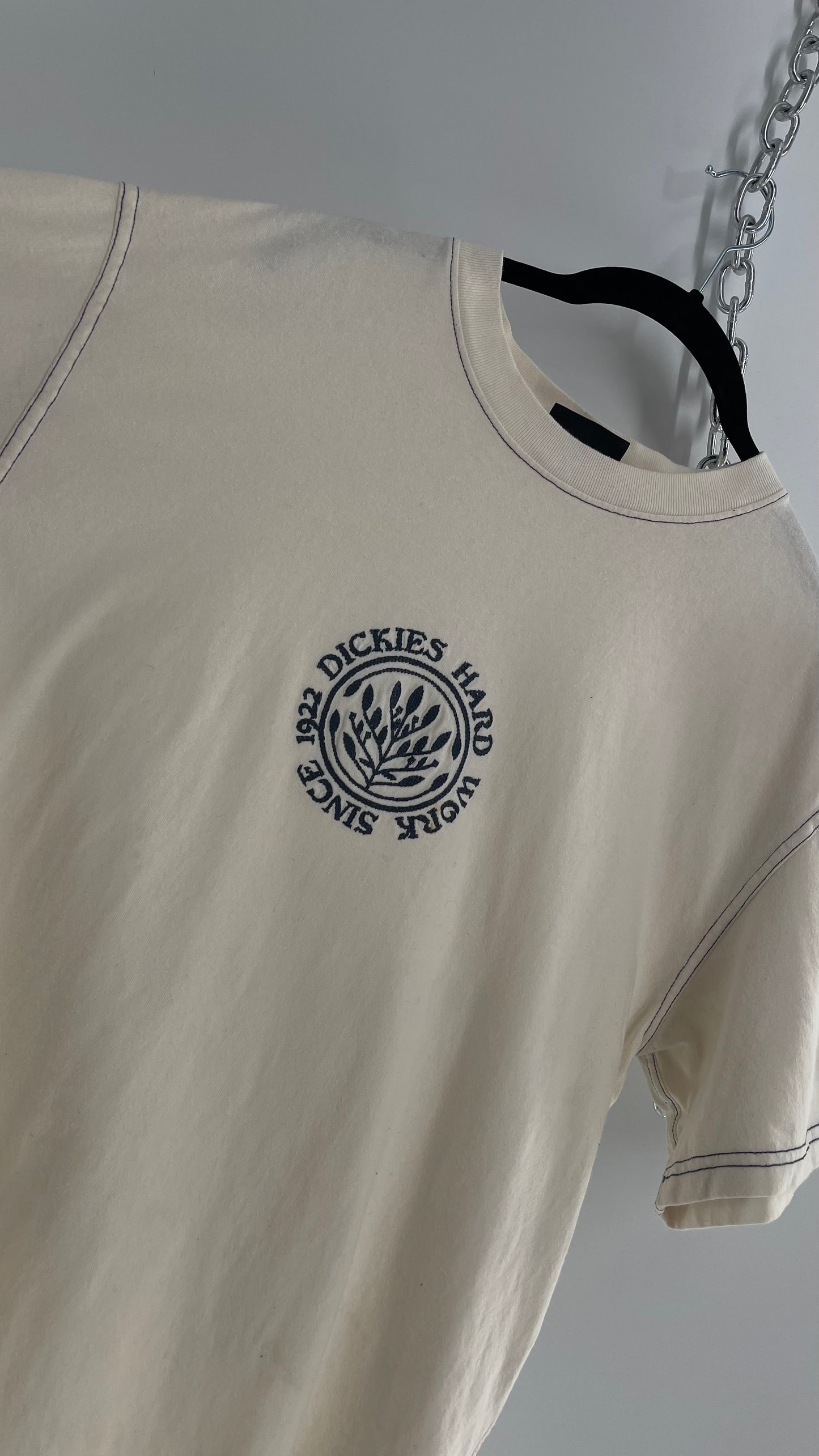 Vintage Dickies Hard Work Since 1922 Embroidered T Shirt (Medium)
