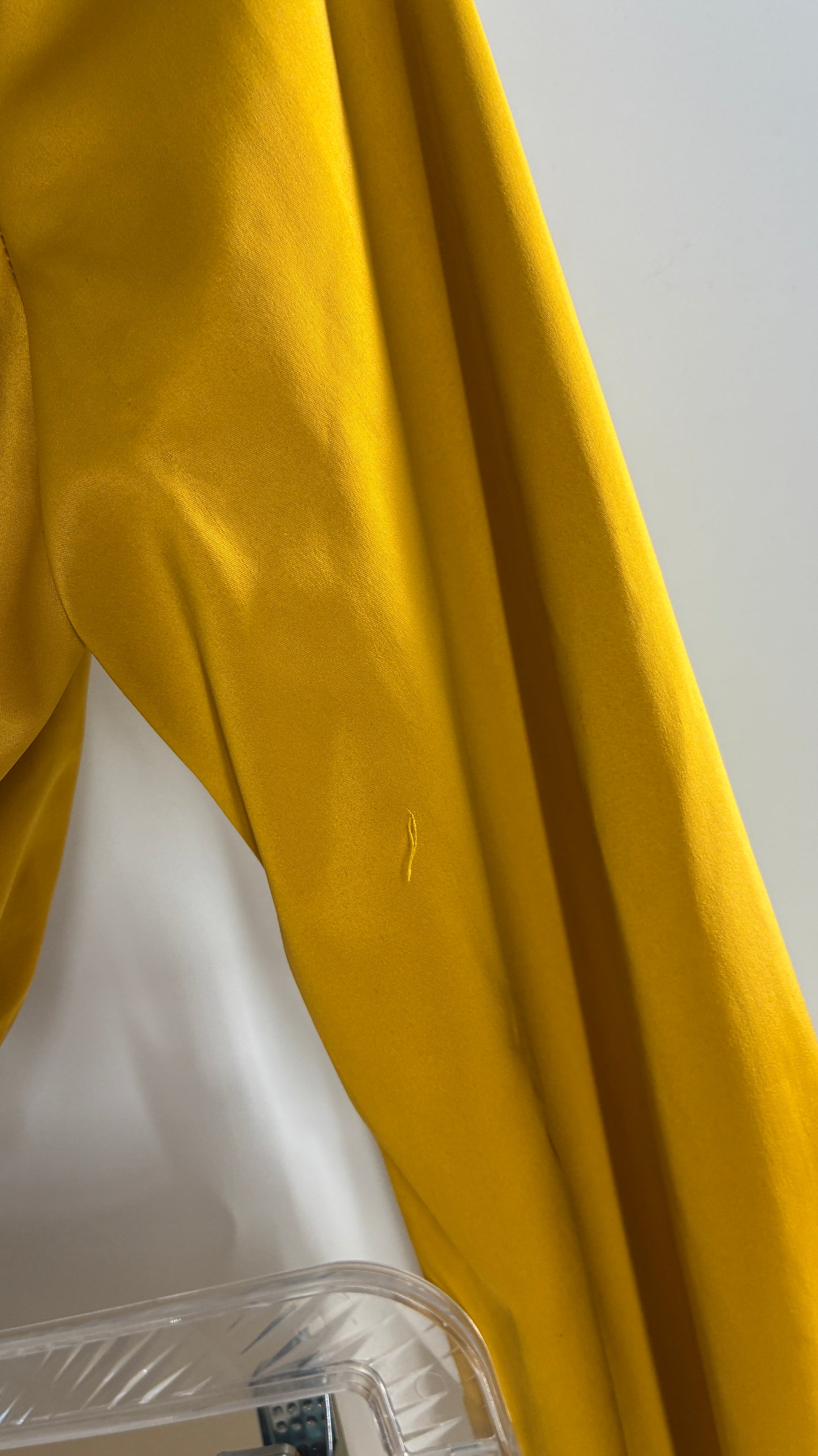 Golden Yellow Set: Free People Bubble Sleeve Top (S) Skirt Urban Outfitters Skirt (XS)