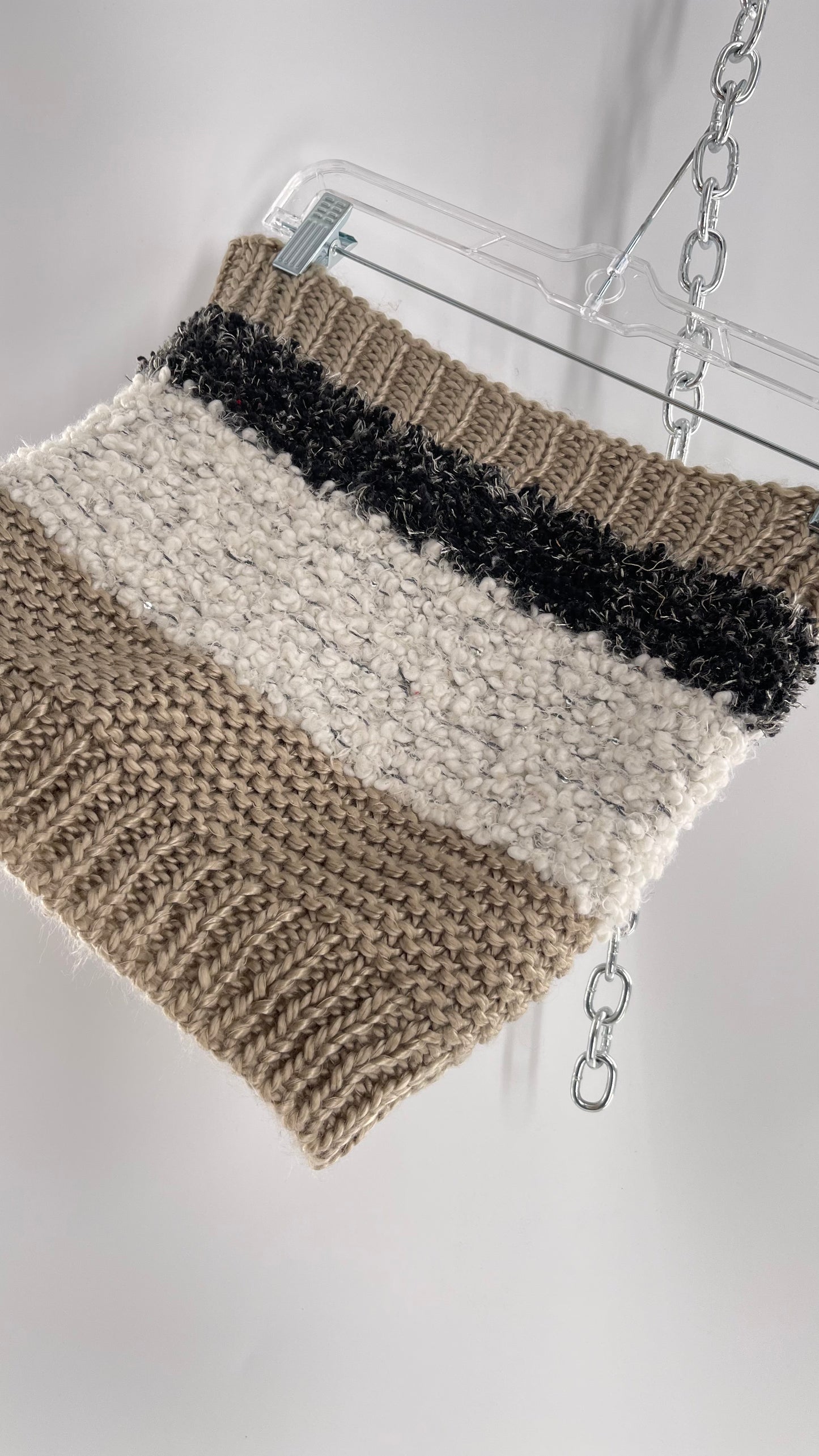 Anthropologie Sleeping on Snow Neutrals Knit Infinity Scarf is
