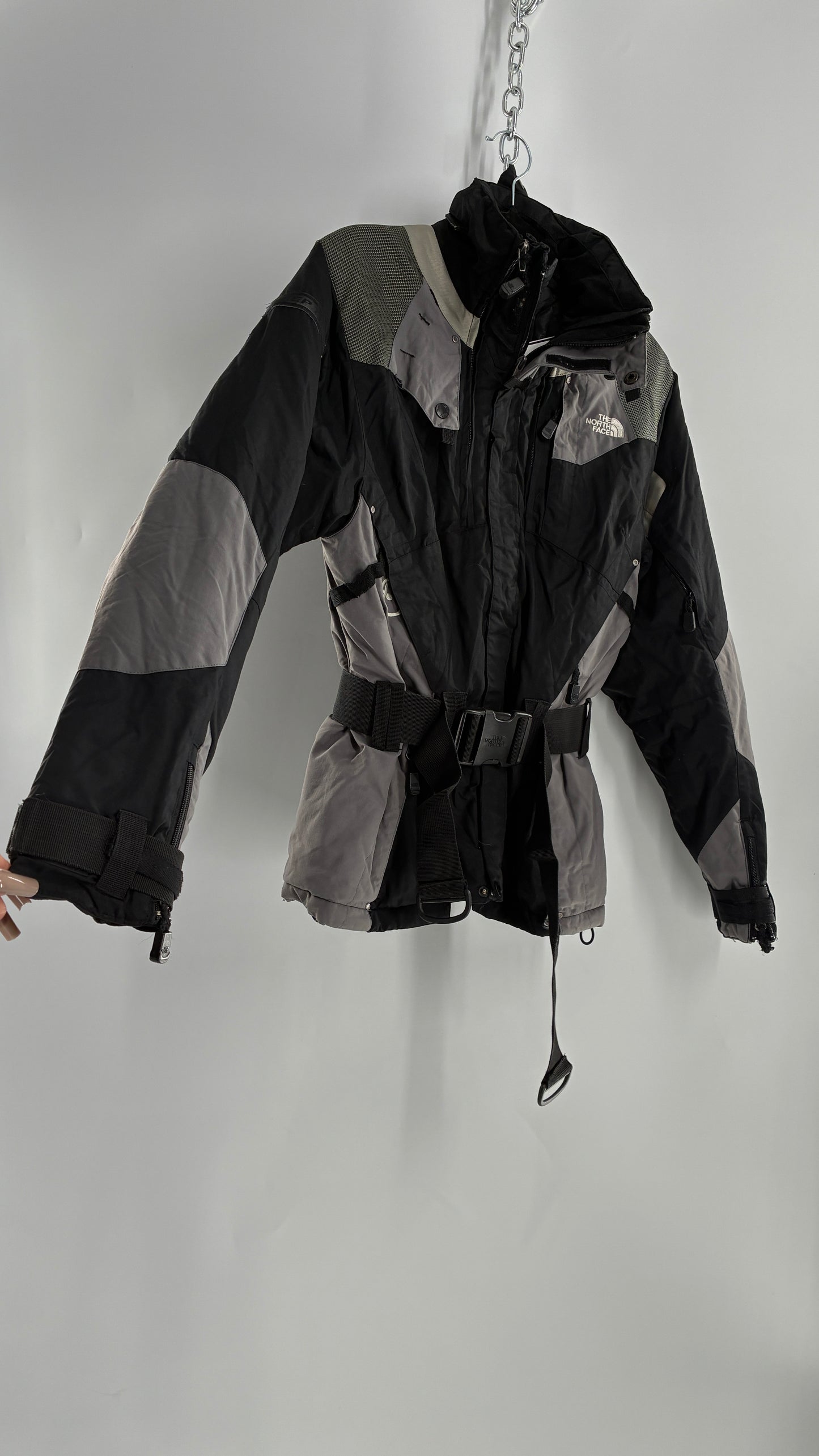 Vintage The North Face Steep Tech Women’s Waist Cinching Belted Ski Style Jacket (Medium)