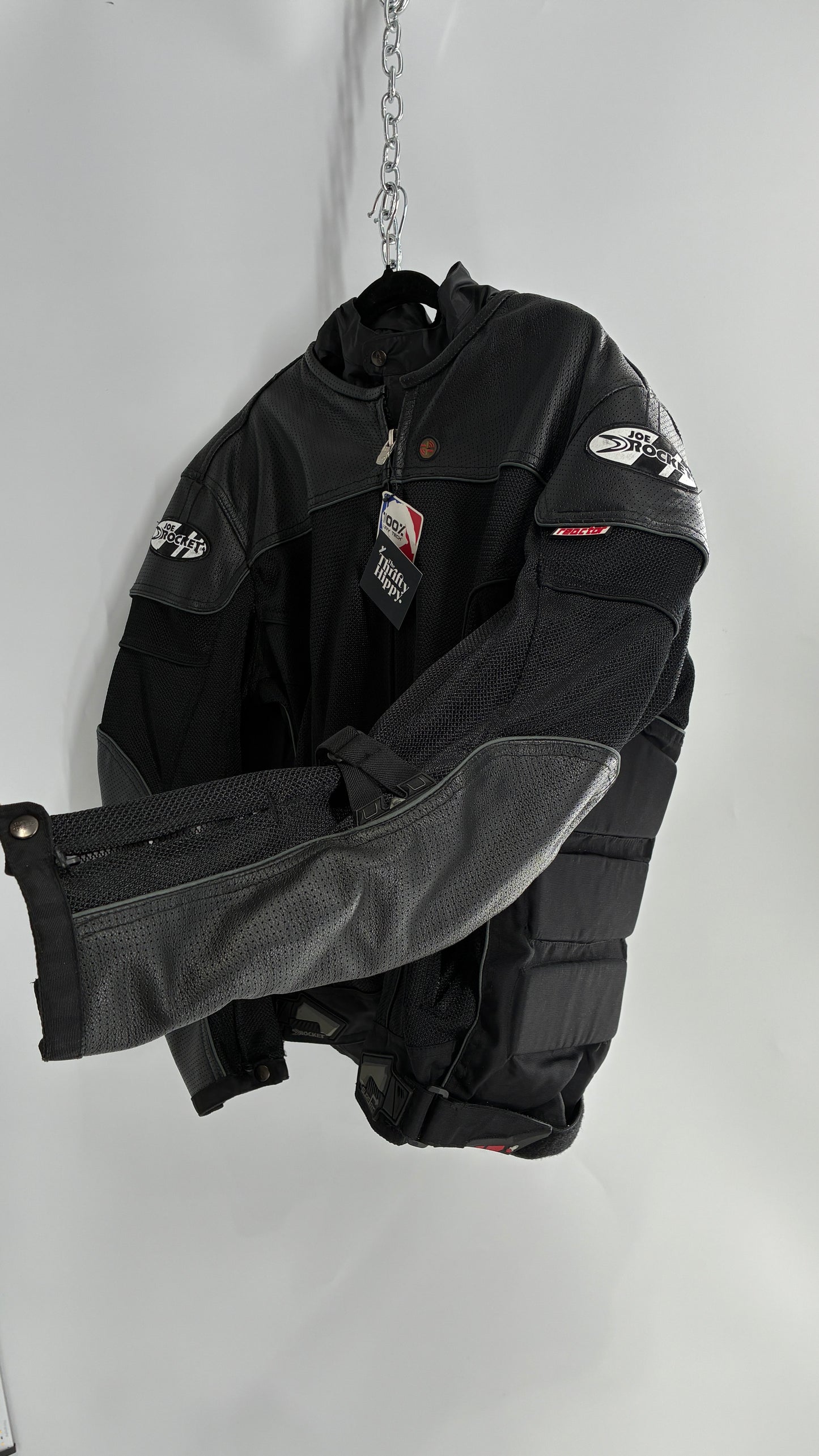 Vintage JOE ROCKET Padded Motorcycle Jacket with Tags Attached (XXL)