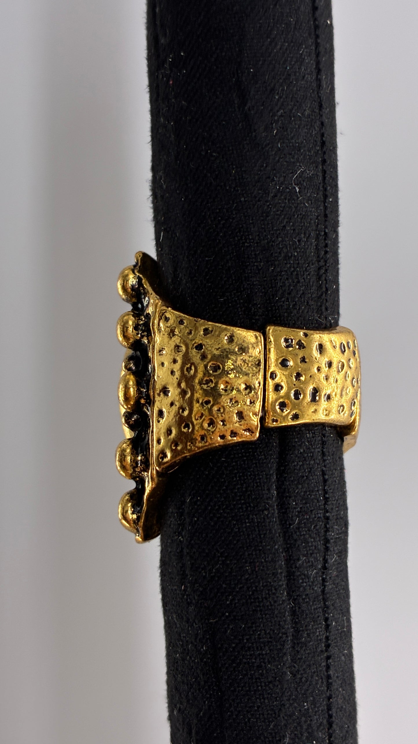 Gold and Pearl Chunky Dramatic Ring