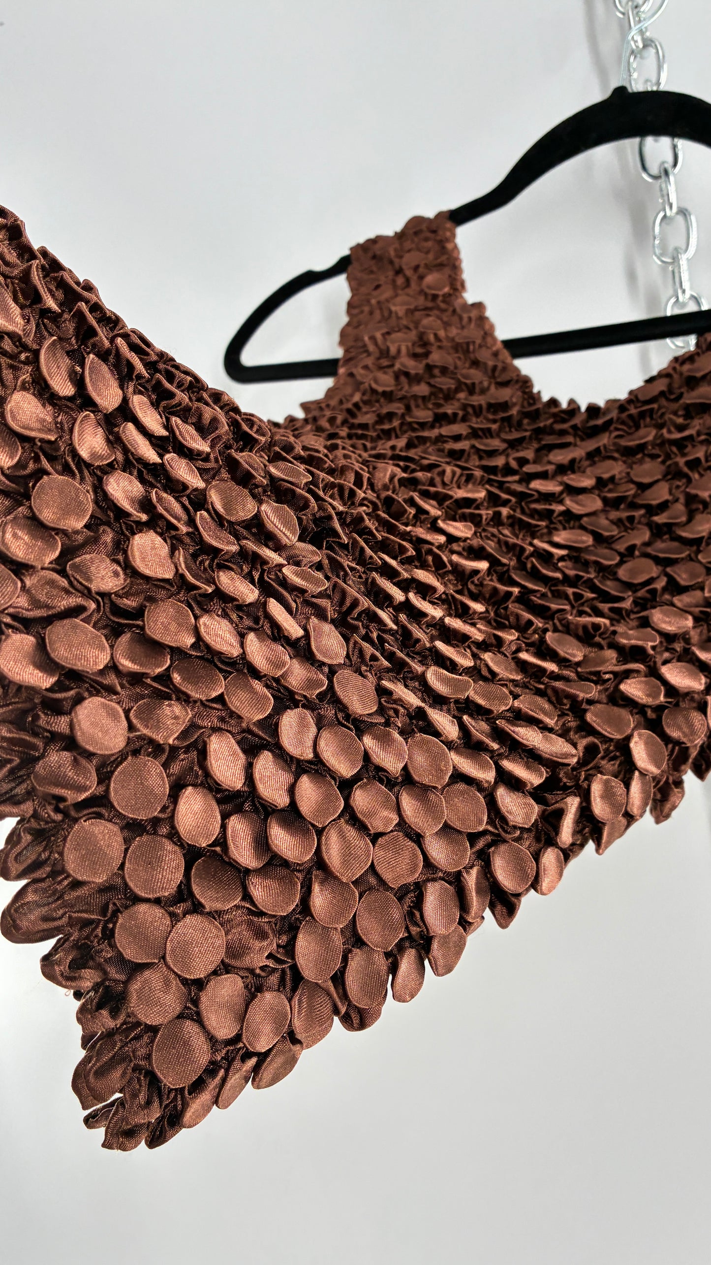 Vintage 1990s Brown Textured Popcorn Camisole (OS)