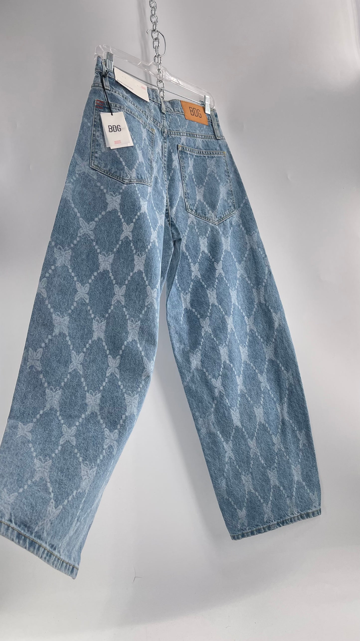 BDG Baggy Bleached Butterfly Jeans with Tags Attached (27)