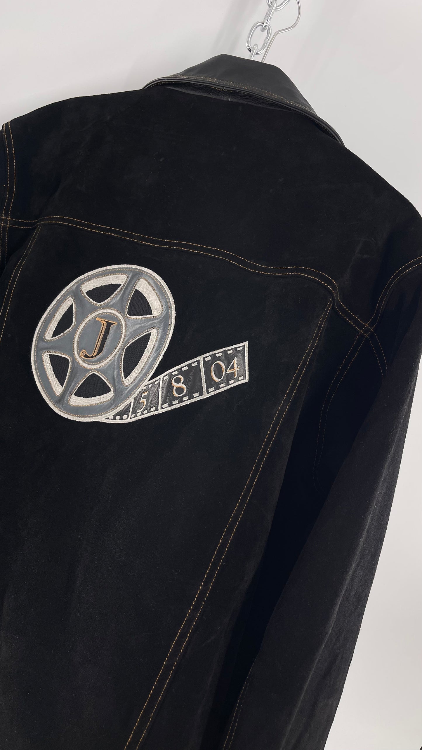 Vintage Extreme Black Suede Heavy Duty Cinematic Jacket (Medium)