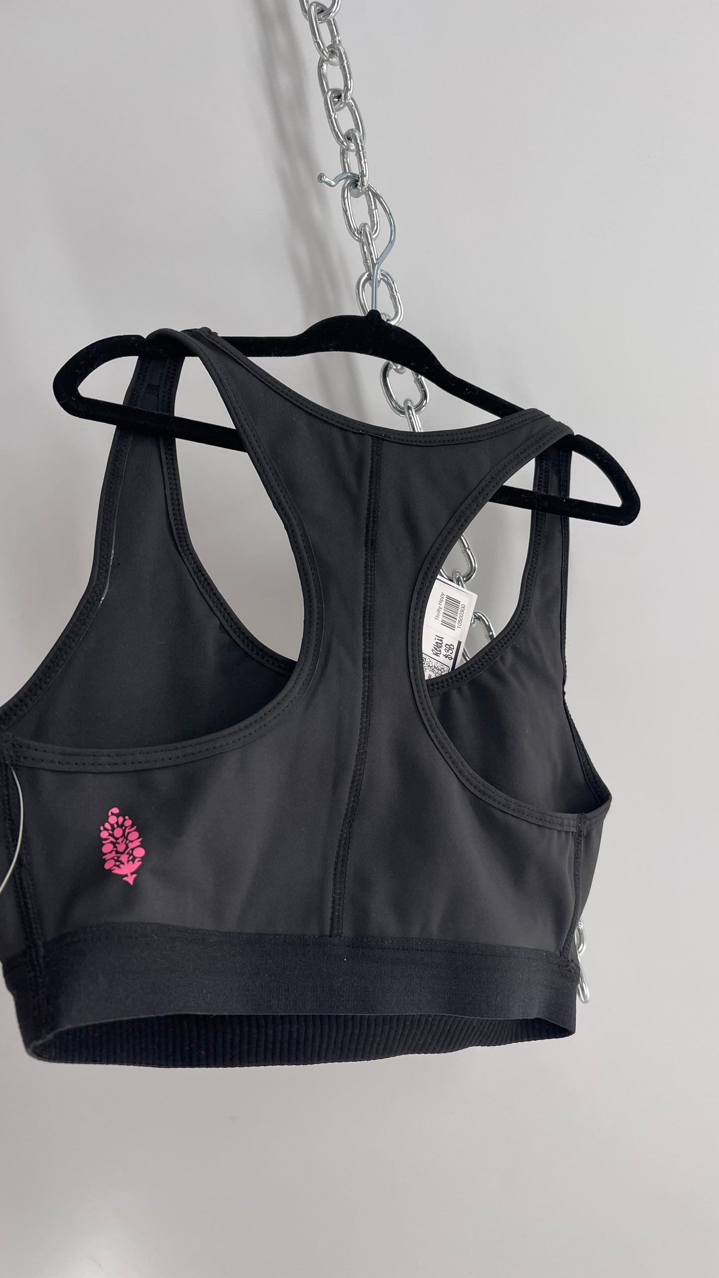 Free People Movement Black Racer Back Sports Bra (XS)