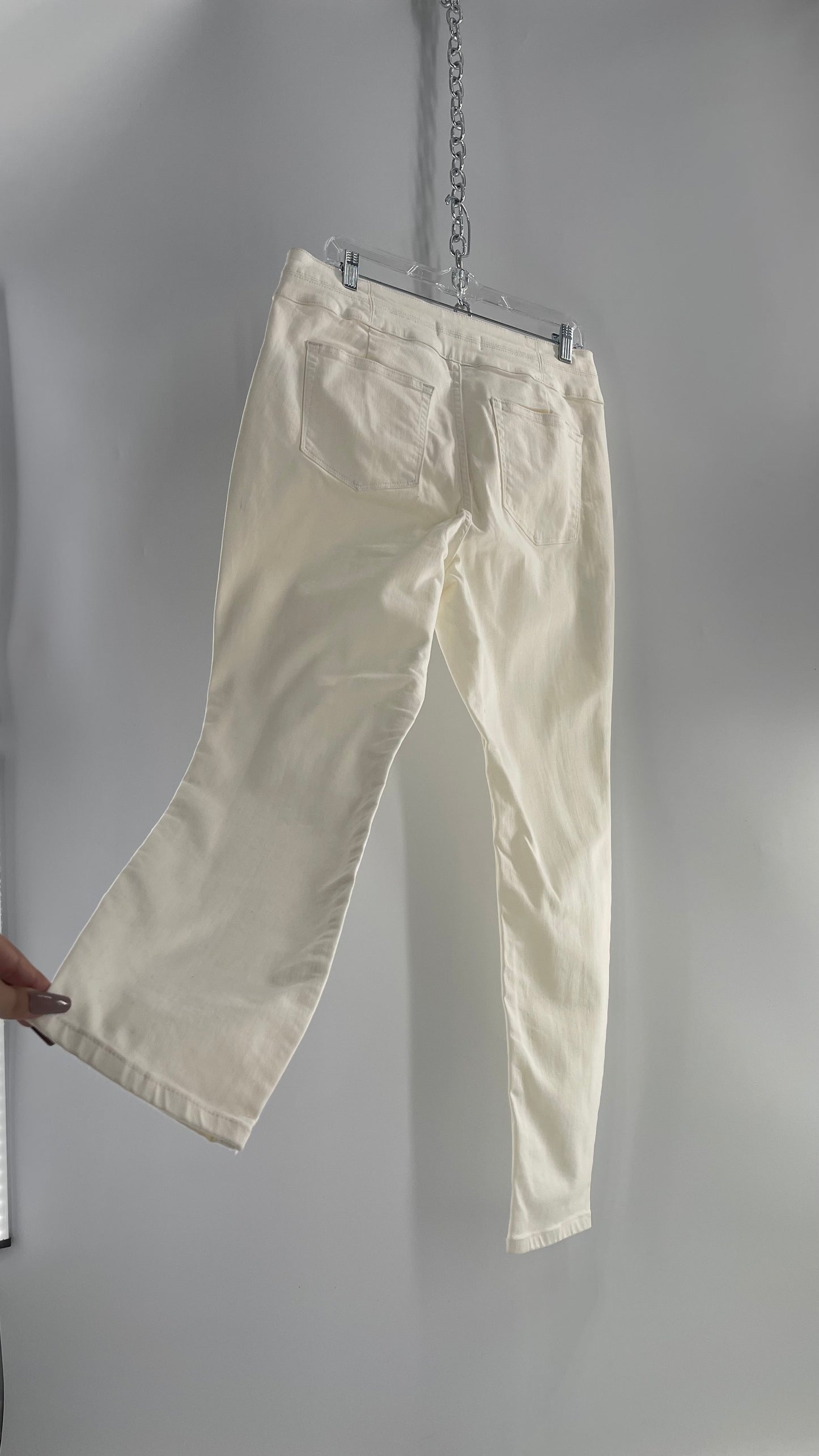 Free People Curvy Jeans With Lace up Detail (Size 32)