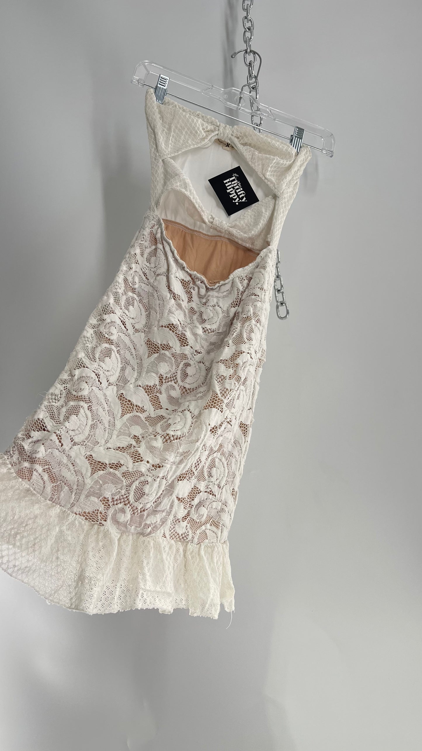 Nightcap White Cut Out Lace Mini Dress (XS)
