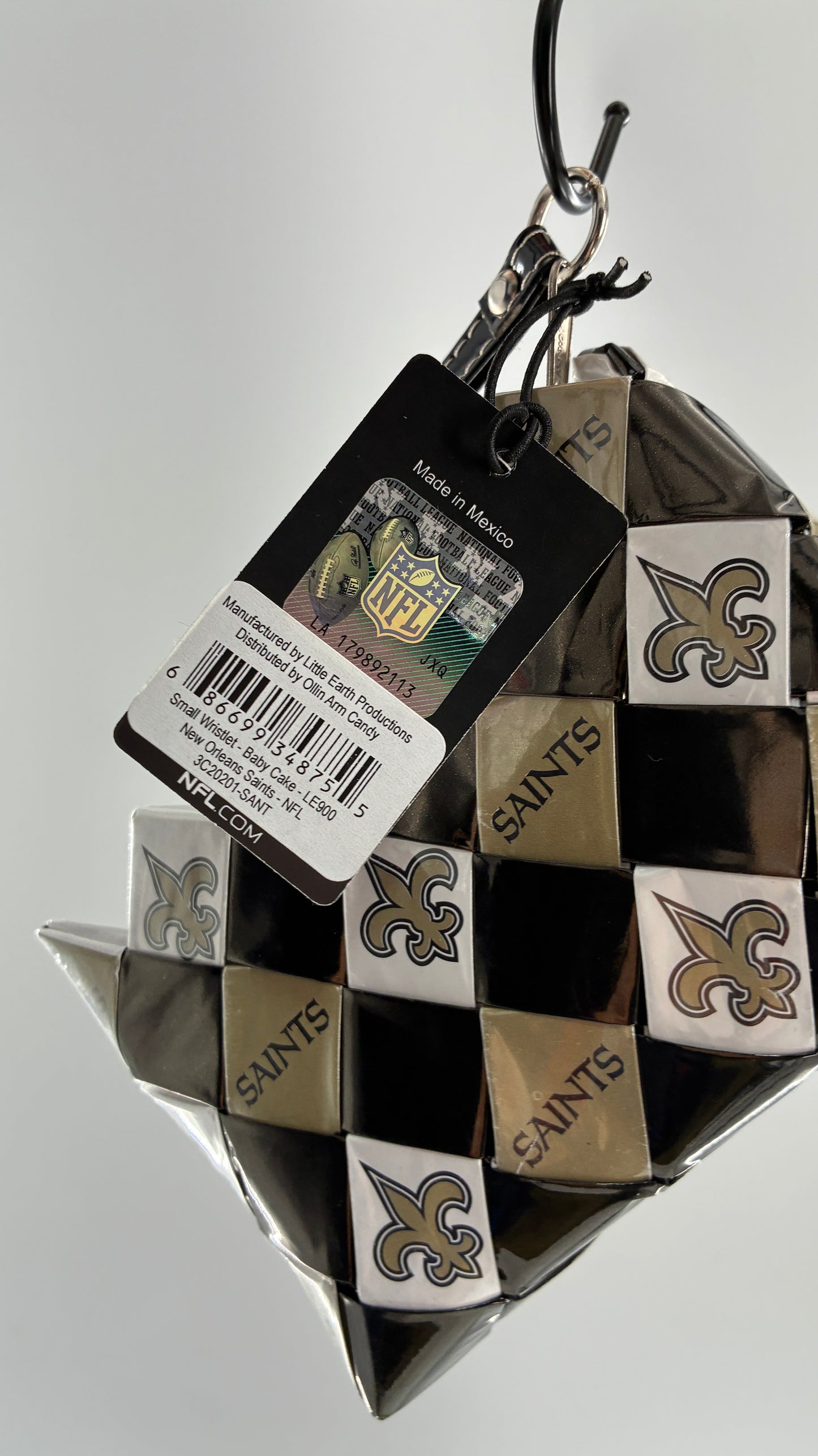 Deadstock Vintage SAINTS NFL OLLIN Made in Mexo Wristlet