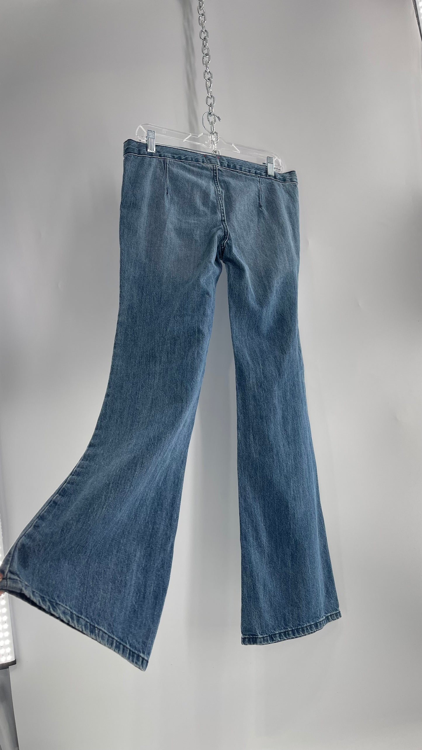 BDG Jeans Medium Wash Low Waisted Kickflares (27)