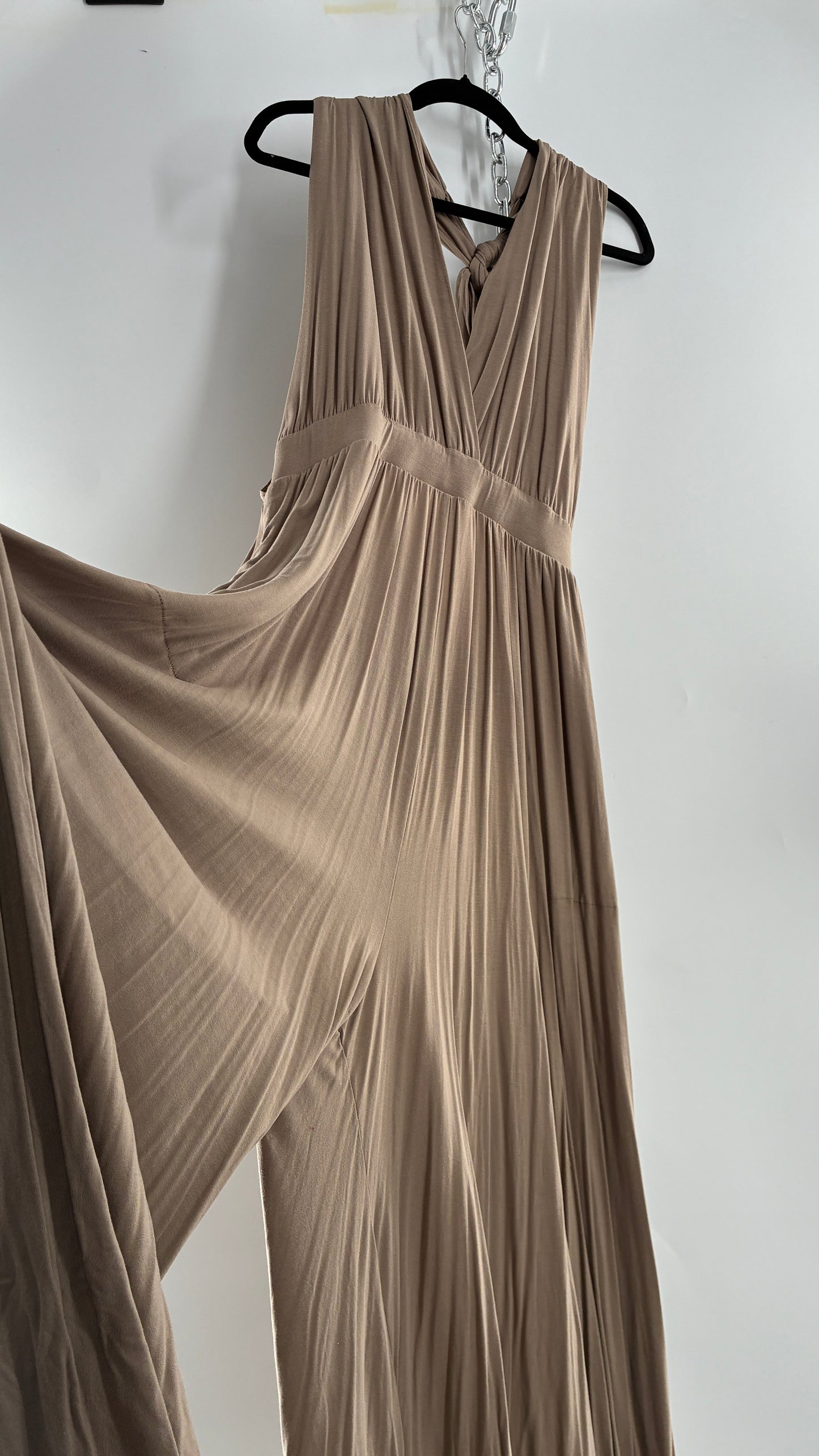 Free People Clay Halter Open Back, Wide Leg Jumpsuit with Tags Attached (XL)