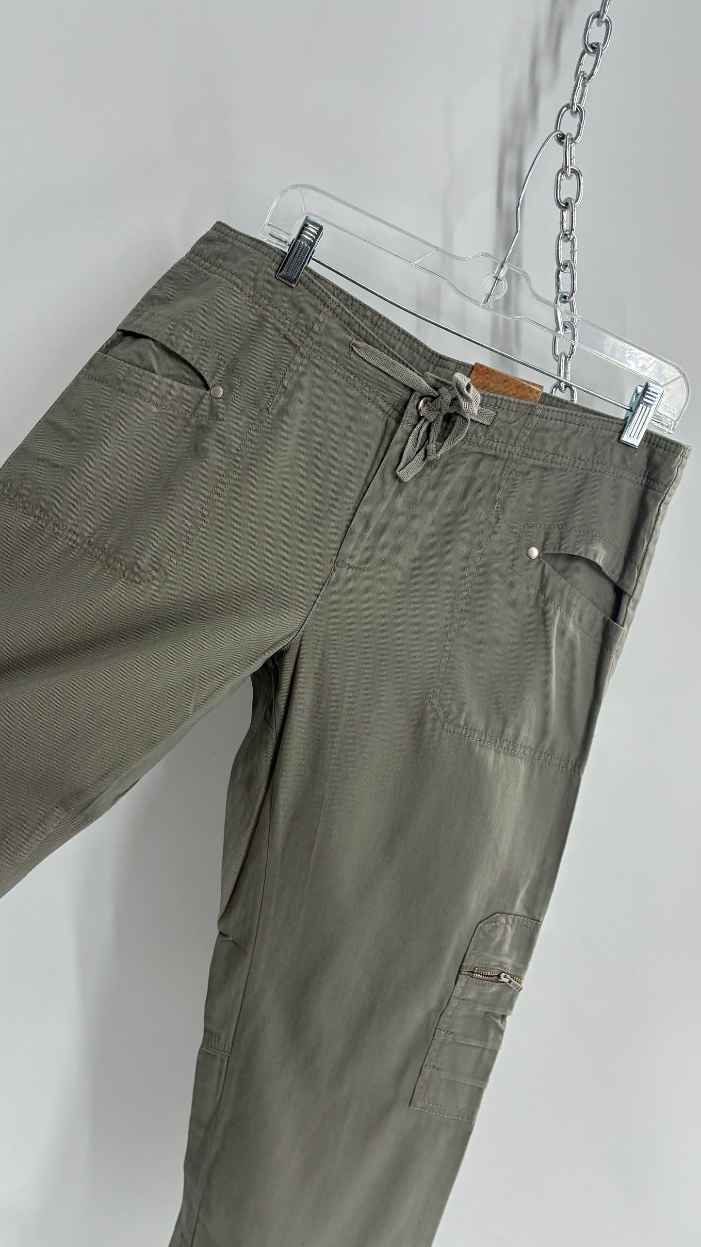 Deadstock Vintage MOKACHINO Grey Green Drawstring Cargos (8)
