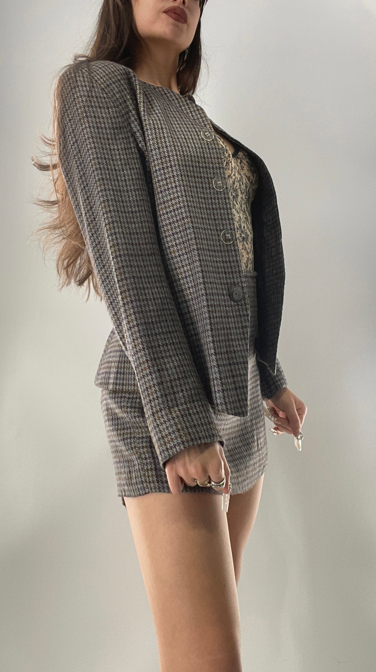 Vintage Custom Handmade 2Piece Suit Set with Blazer and Corseted Skirt