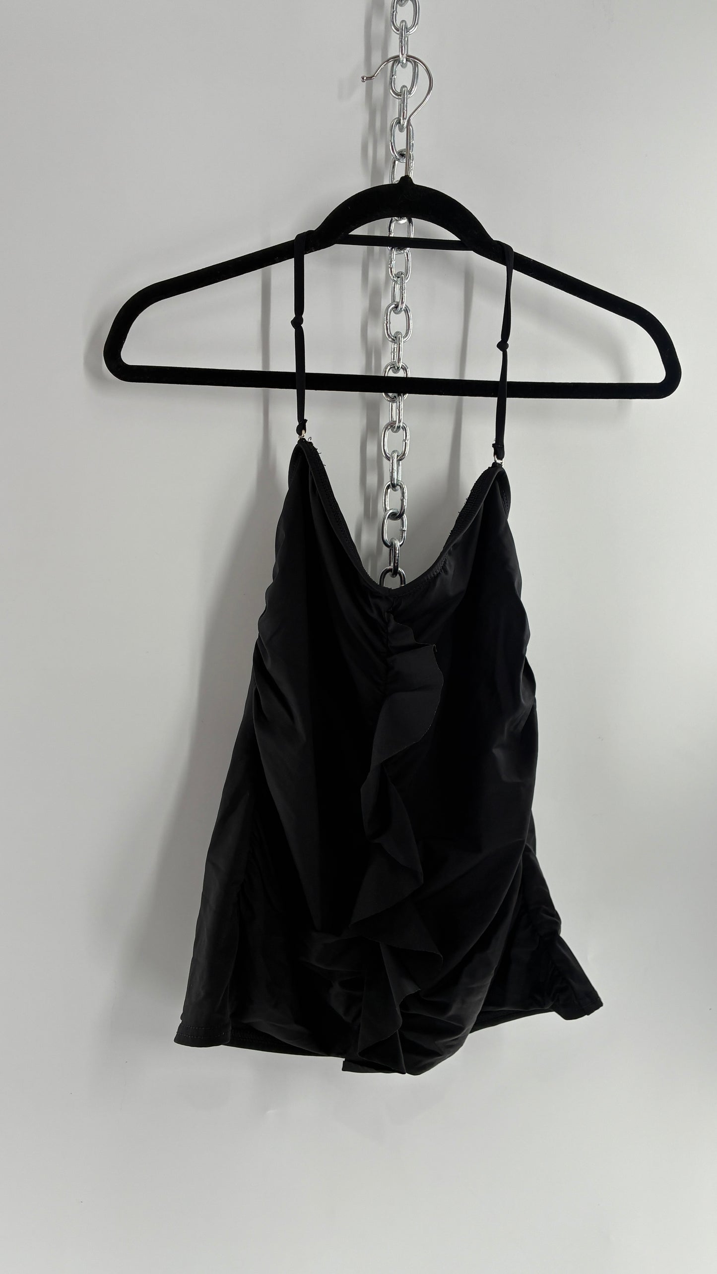 Vintage APT9 Black Sleeveless with Ruffled Detail and Built in Bra (12)