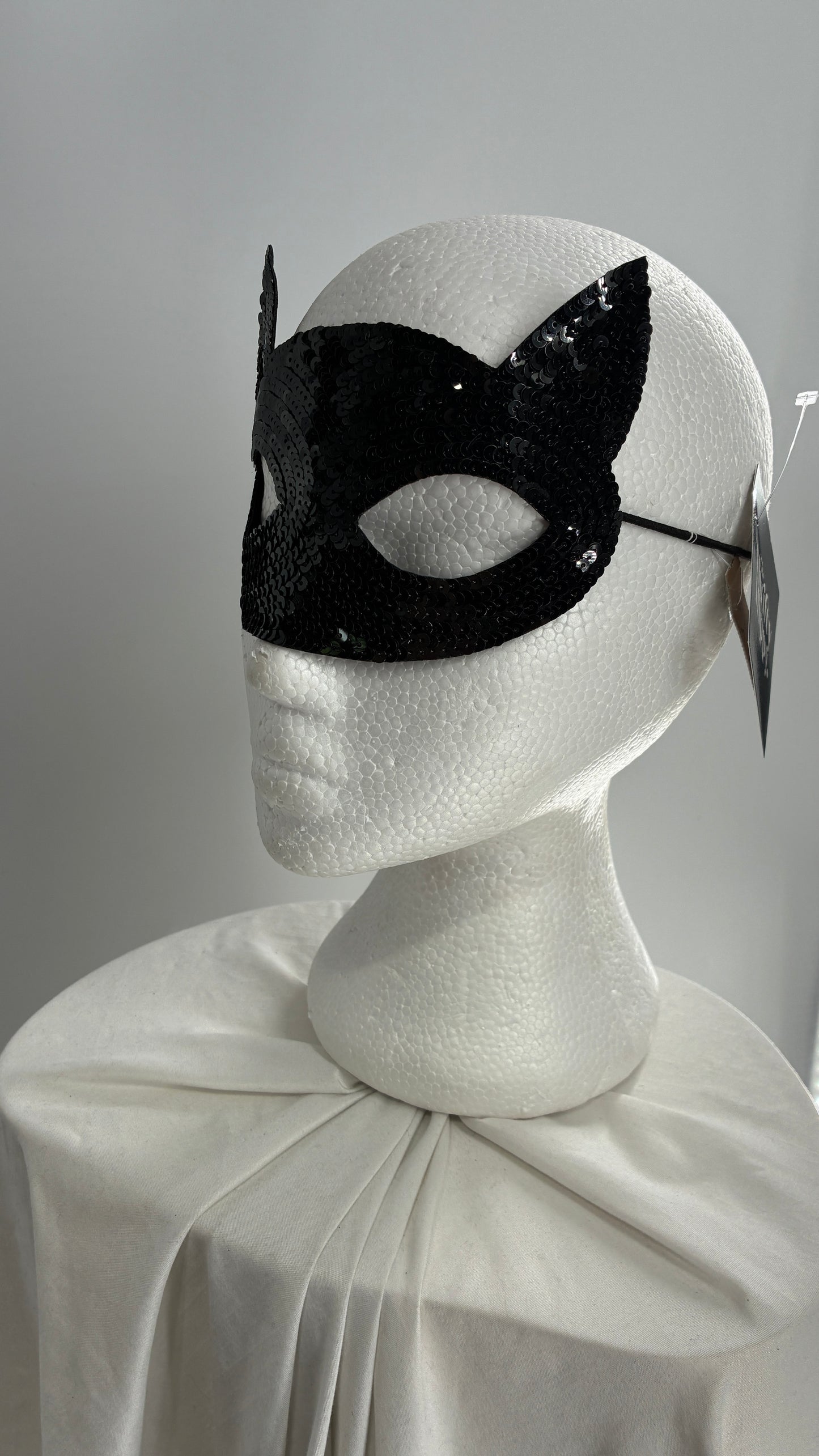 American Eagle Black Sequin Cat Eye Mask with Tags Attached