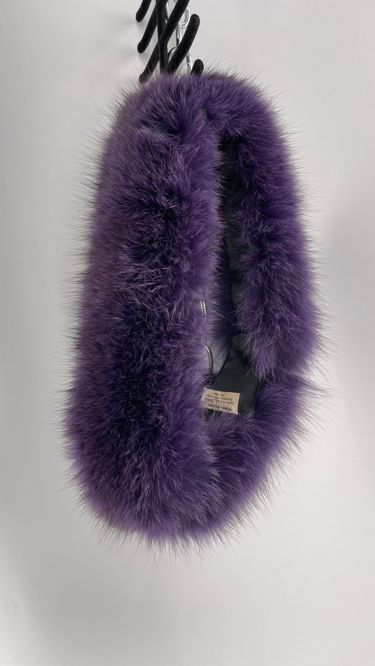 Vintage Purple Rabbit Fur Headband