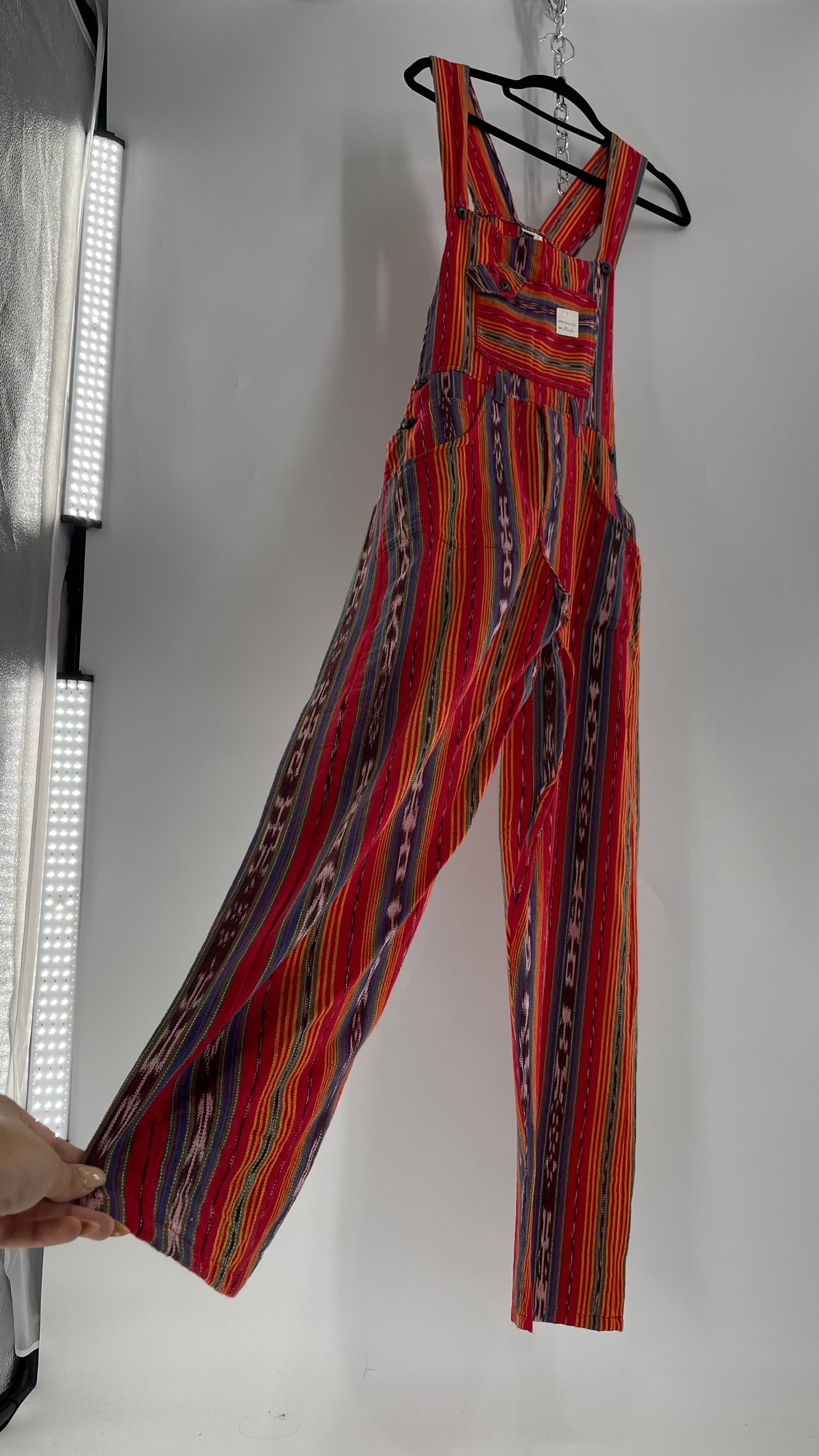 Vintage Red Baja 1970s Guatemalan Overalls (Medium)