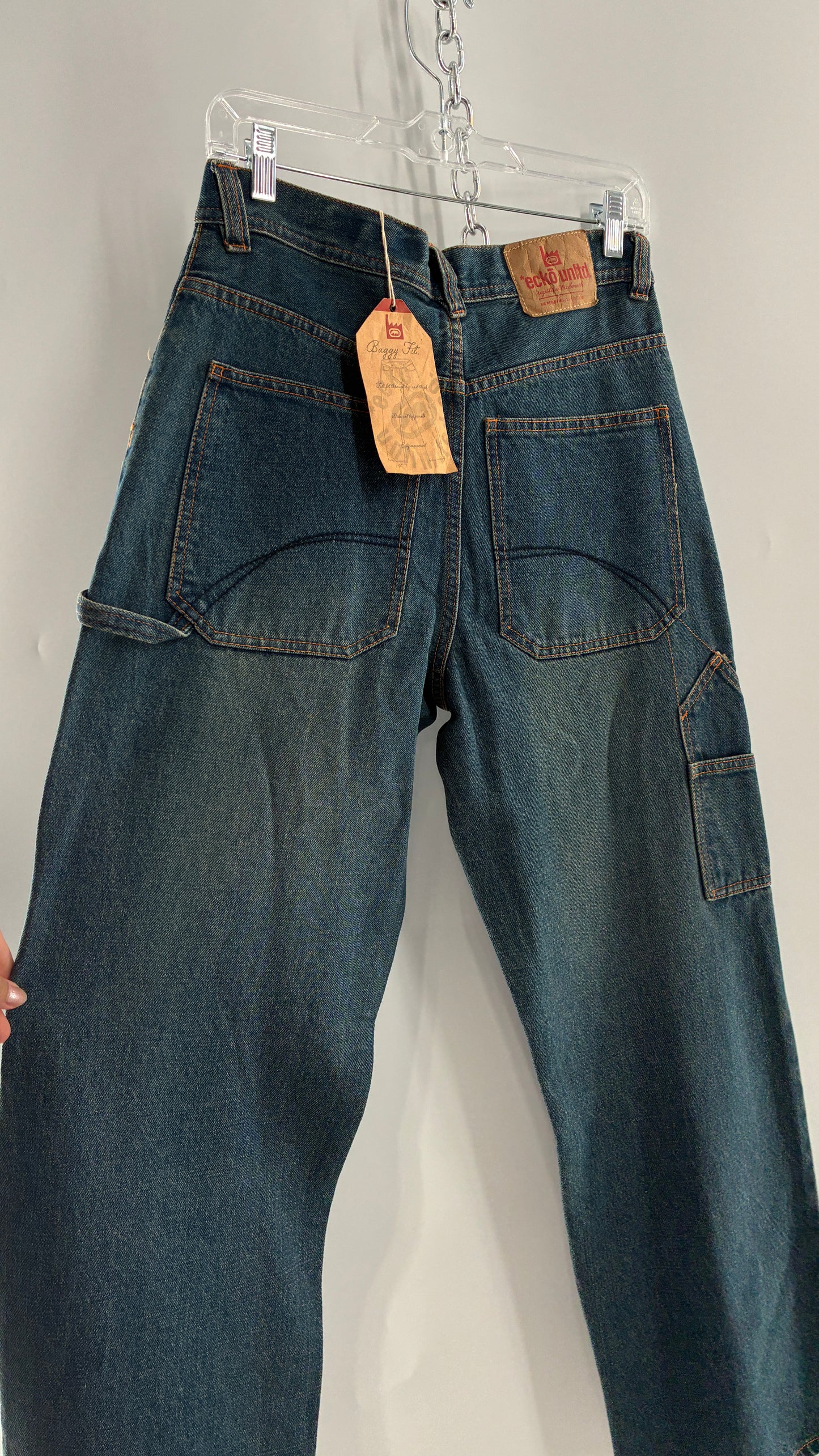 Deadstock Vintage Ecko Unlimited Baggy Fit Cargo Jeans (16Y)