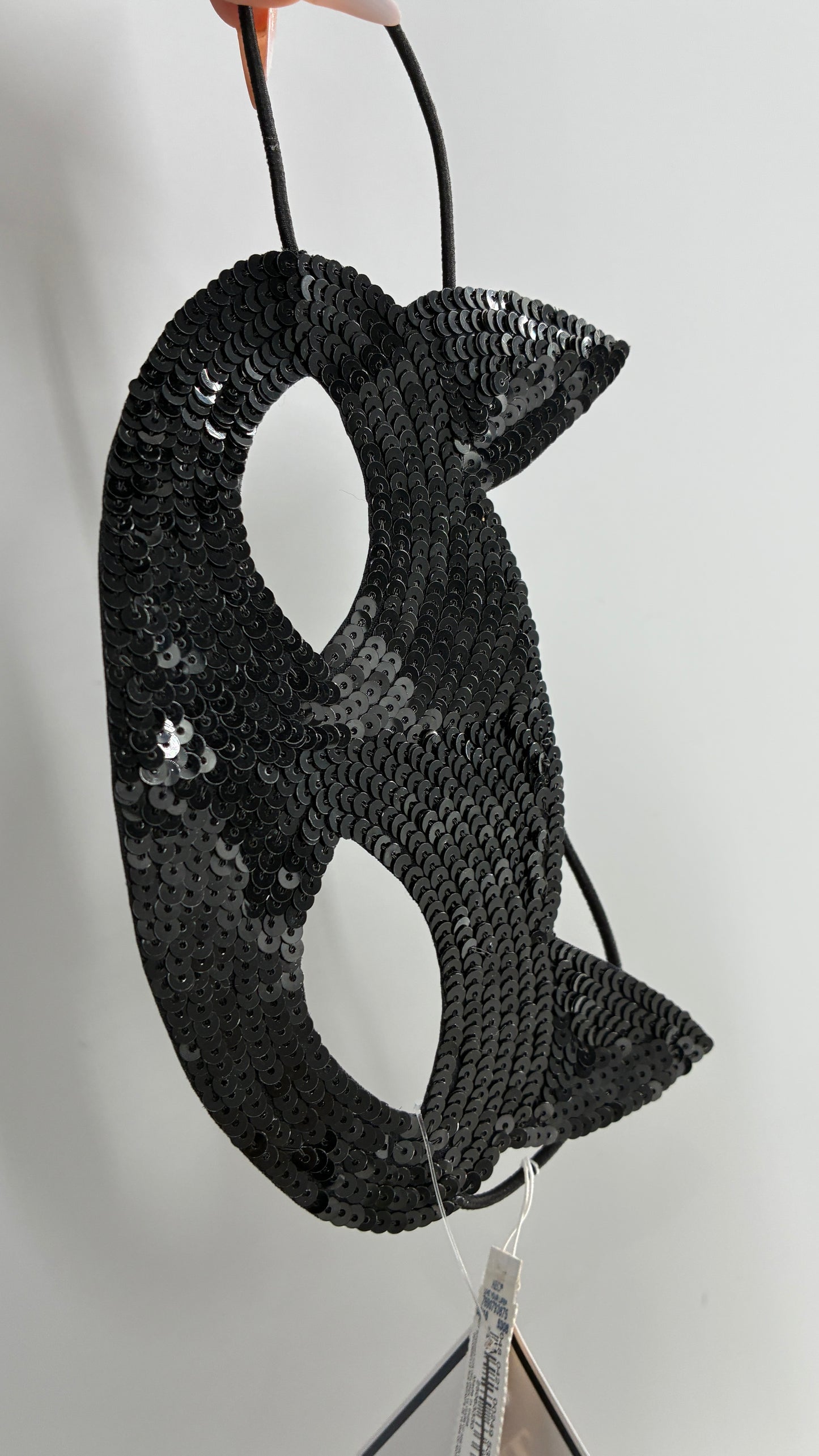 American Eagle Black Sequin Cat Eye Mask with Tags Attached