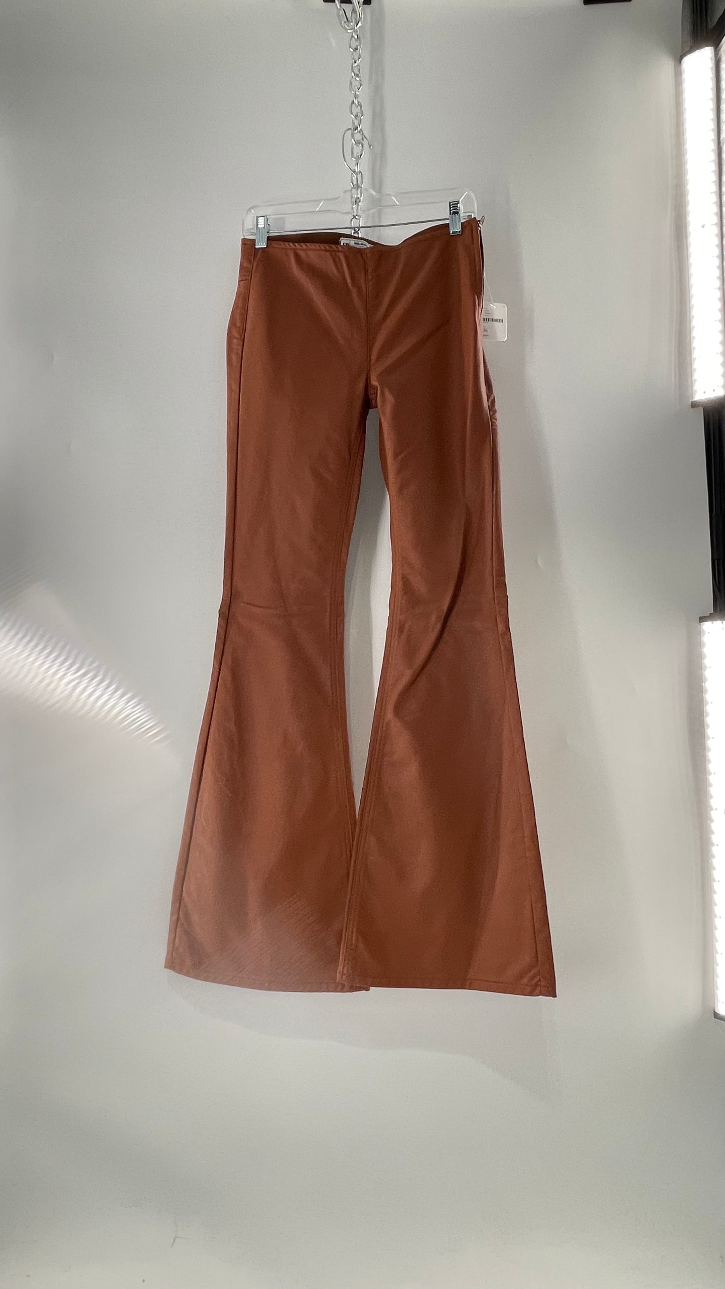 Free People Cognac Vegan Leather Flare (26W)