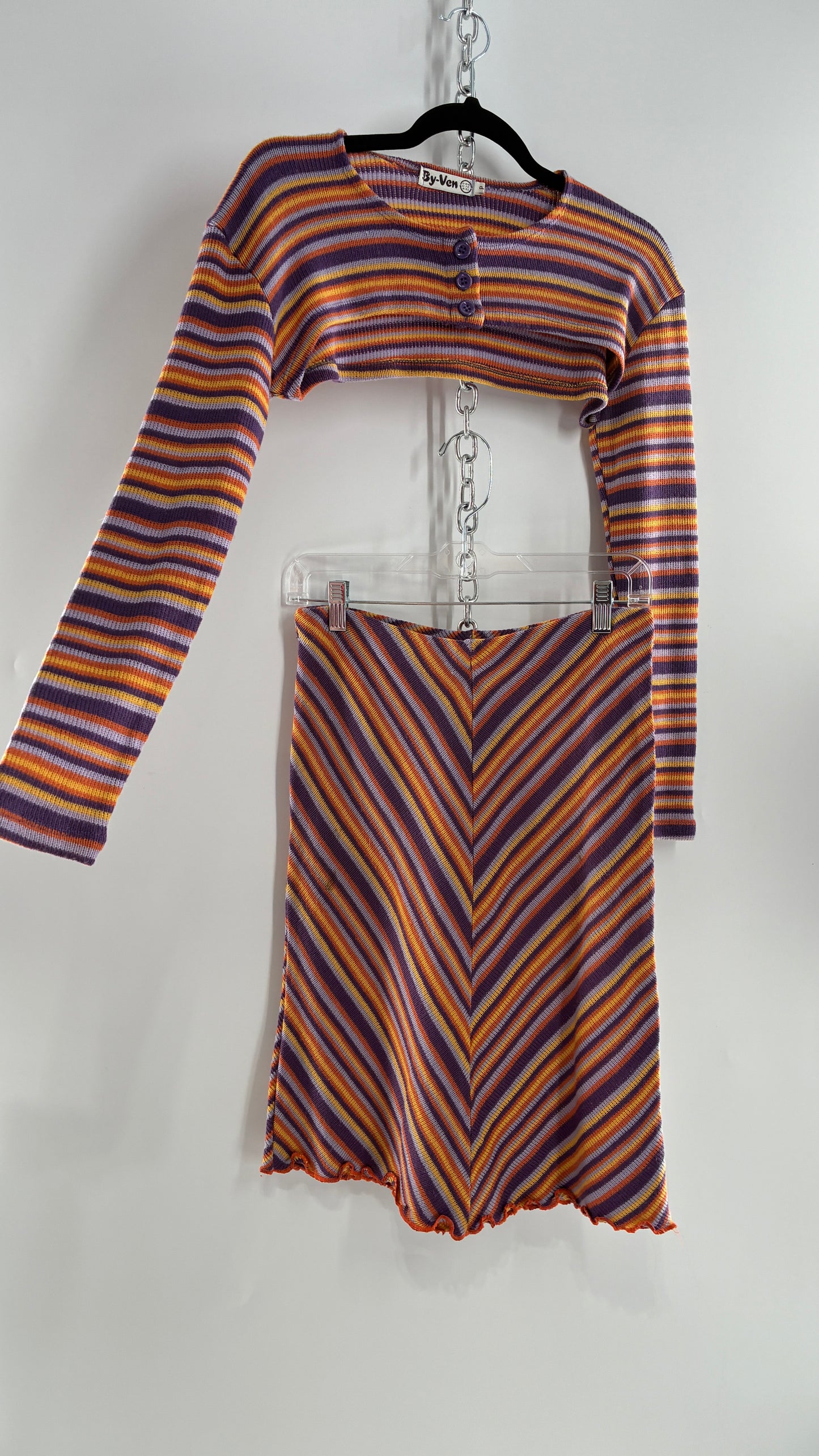 Vintage By-Ven Knit Skirt and Shrug Set (Small)