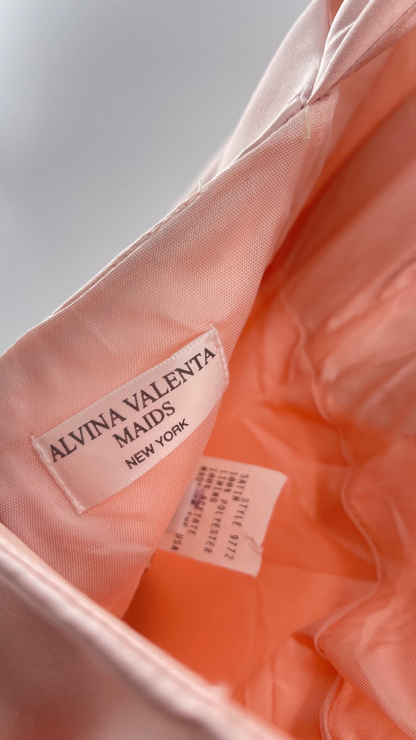 Vintage Alvina Valenta 1990s Classic Pink Drape Shoulder Dress (10)(Medium)