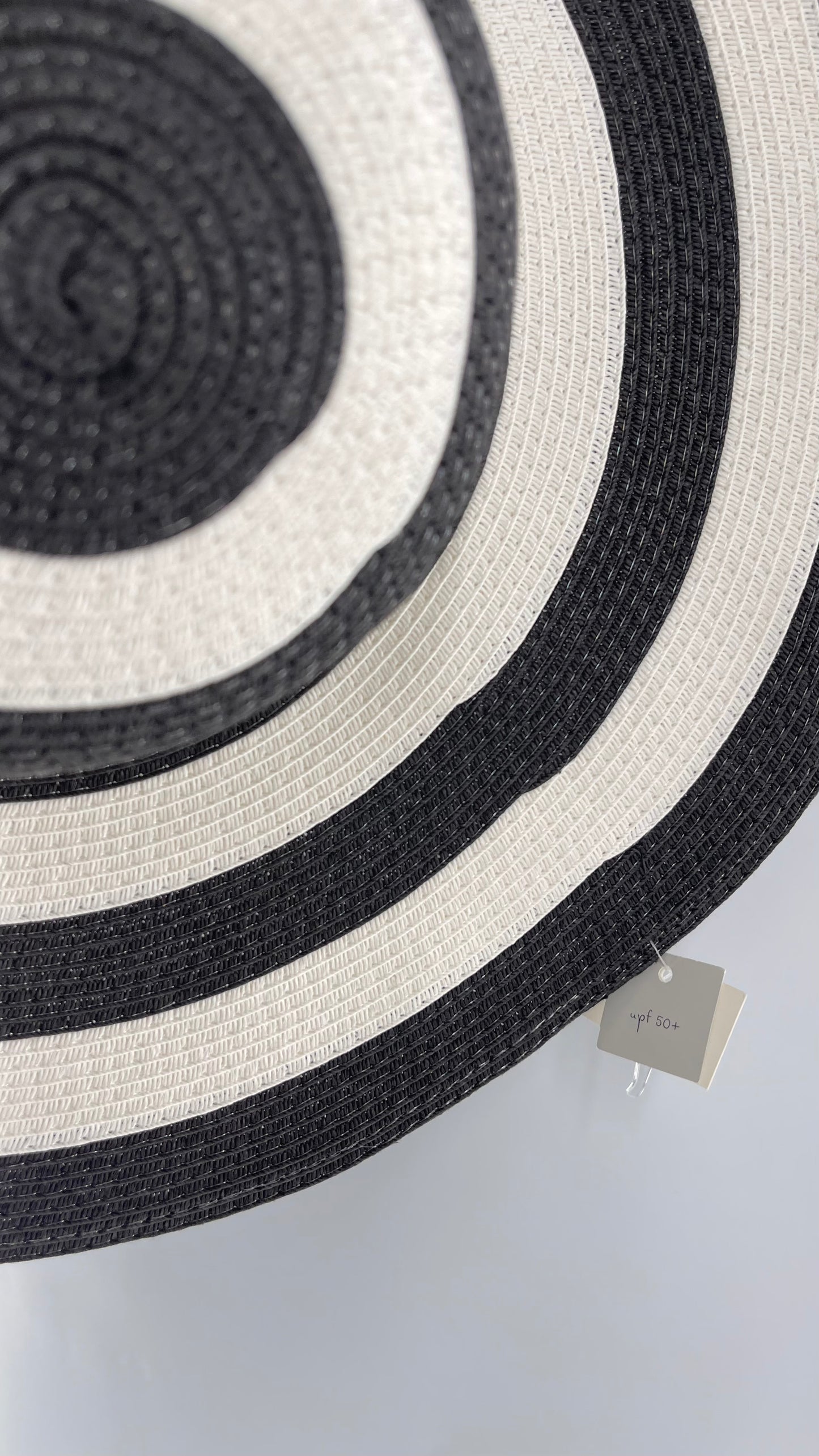 Black and White Striped Sun Hat