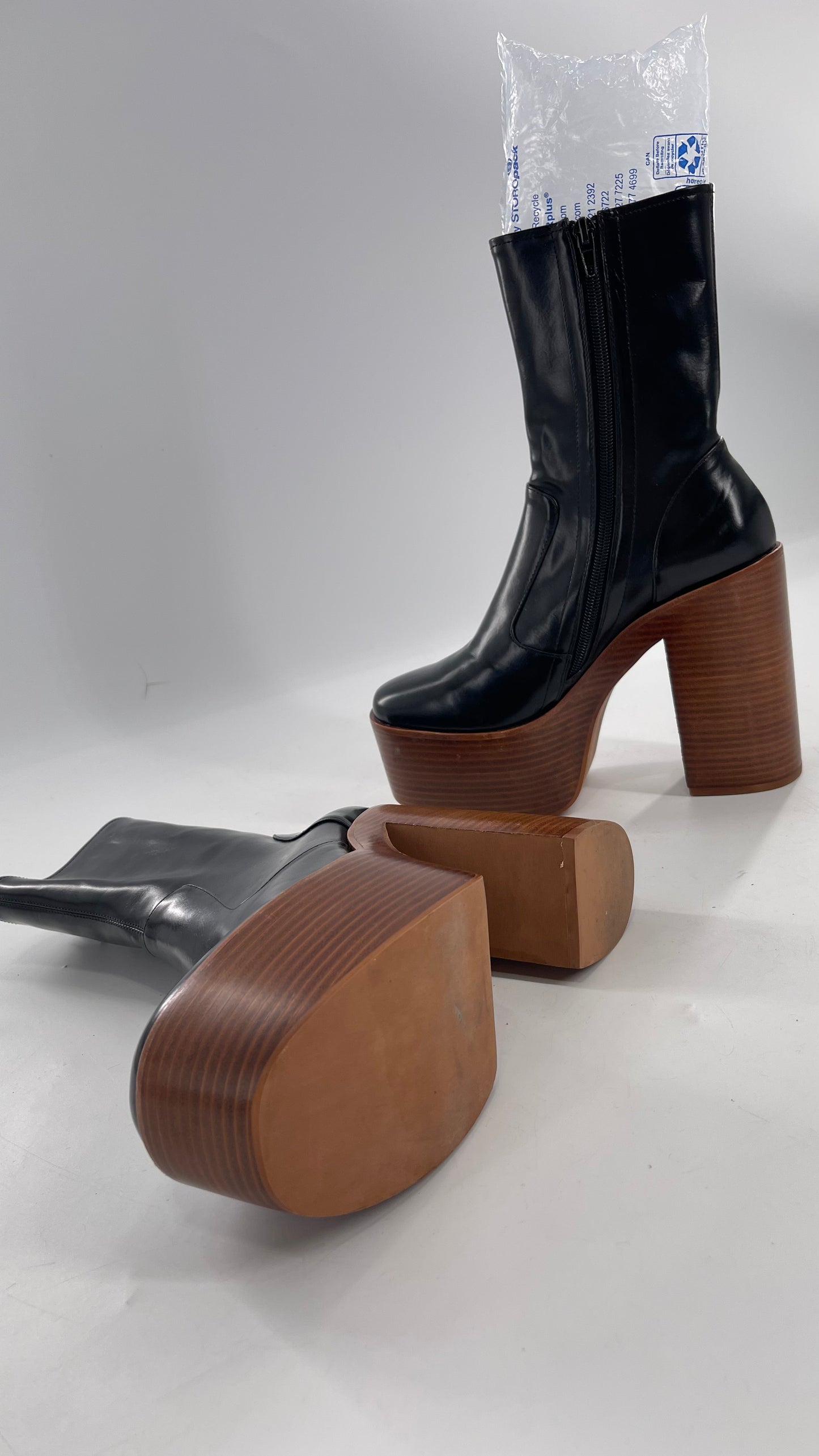 Jeffrey Campbell Mexique Black Boot with Platform And Chunky Wooden Heel (8)
