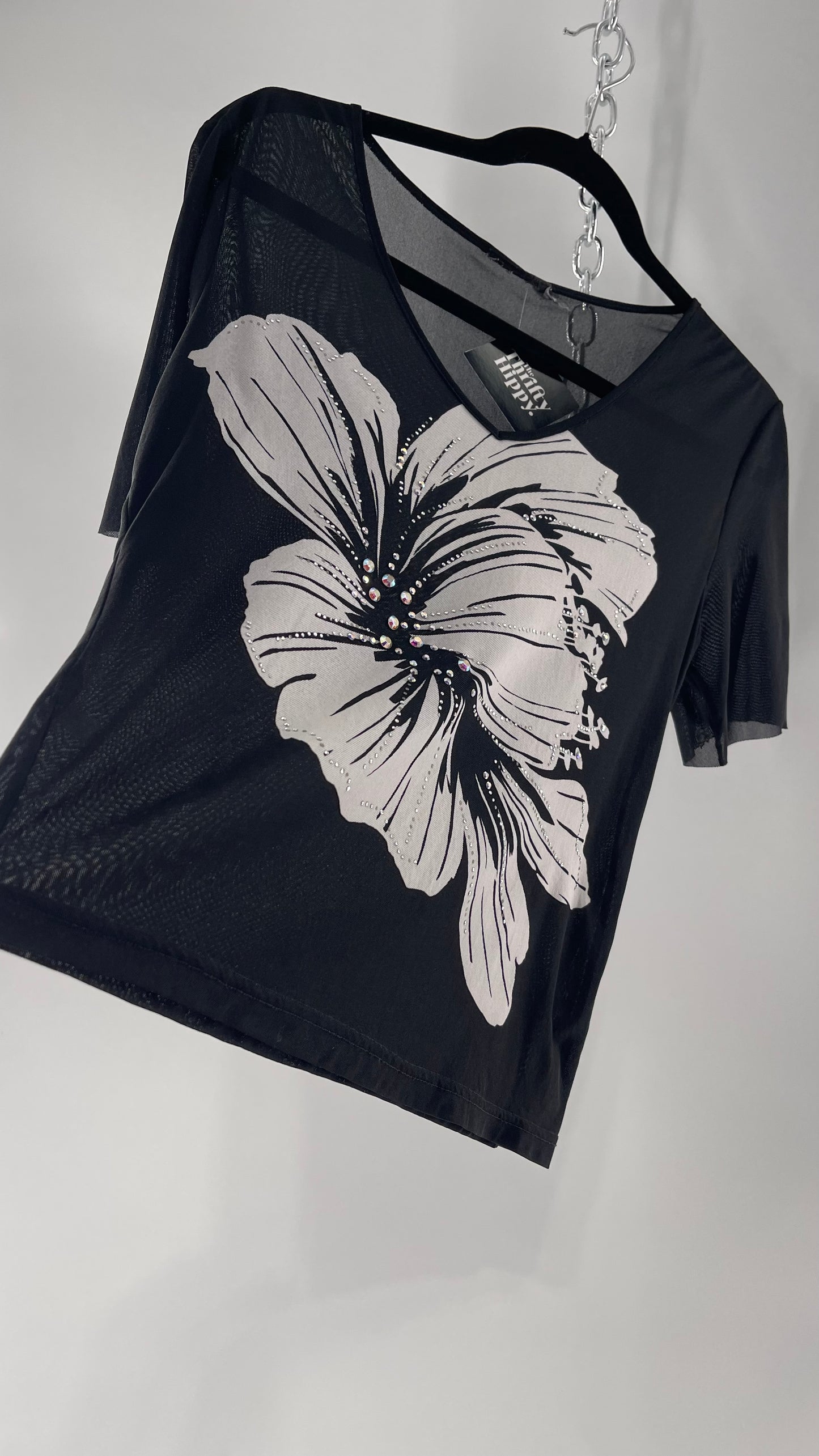 Vintage Bedazzled Mesh T (Medium)