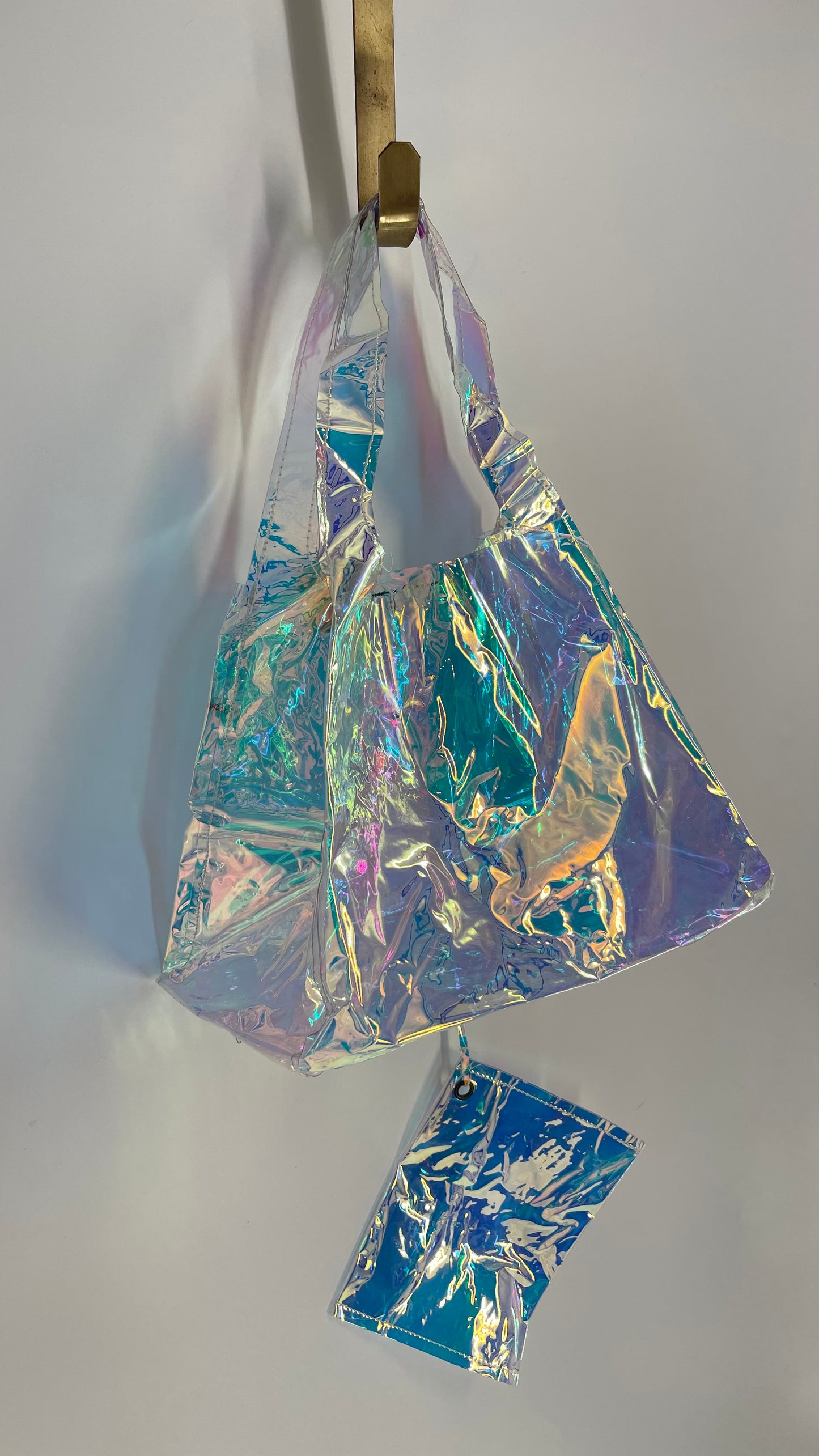Free People Movement Iridescent Color Changing Tote Bag and Pouch Set