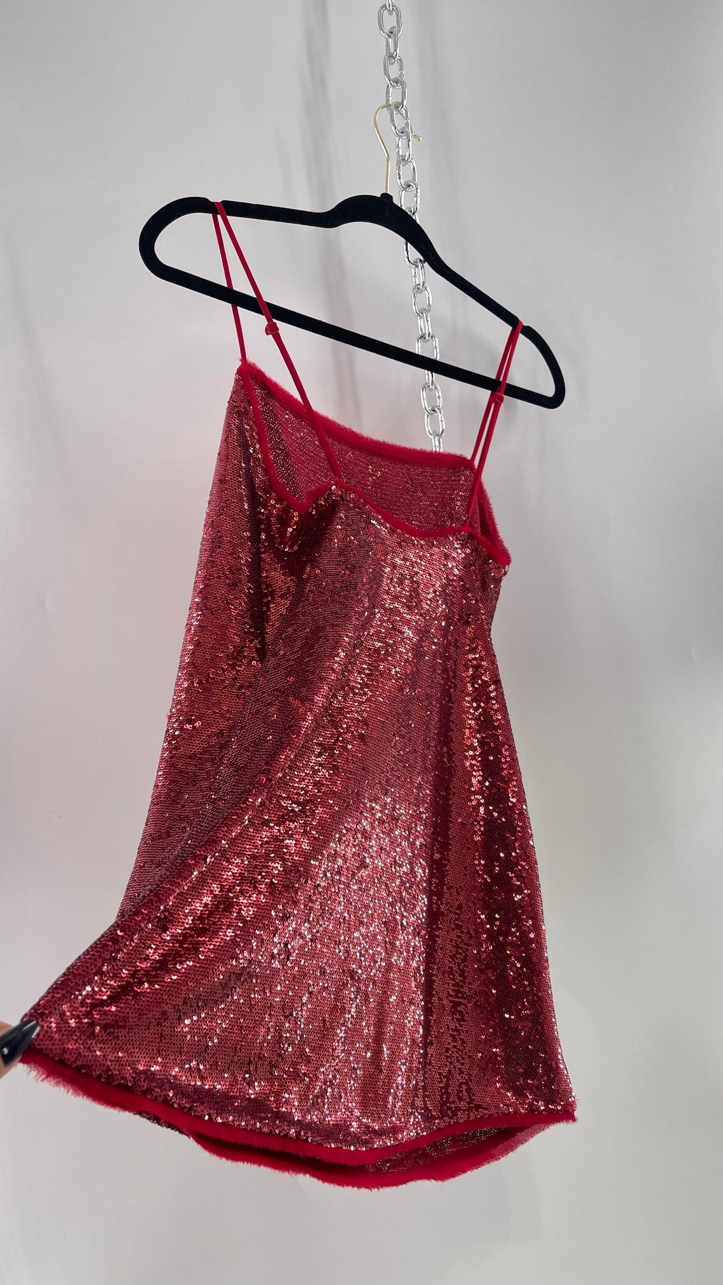 Free People Intimately Red Sequin Size XS