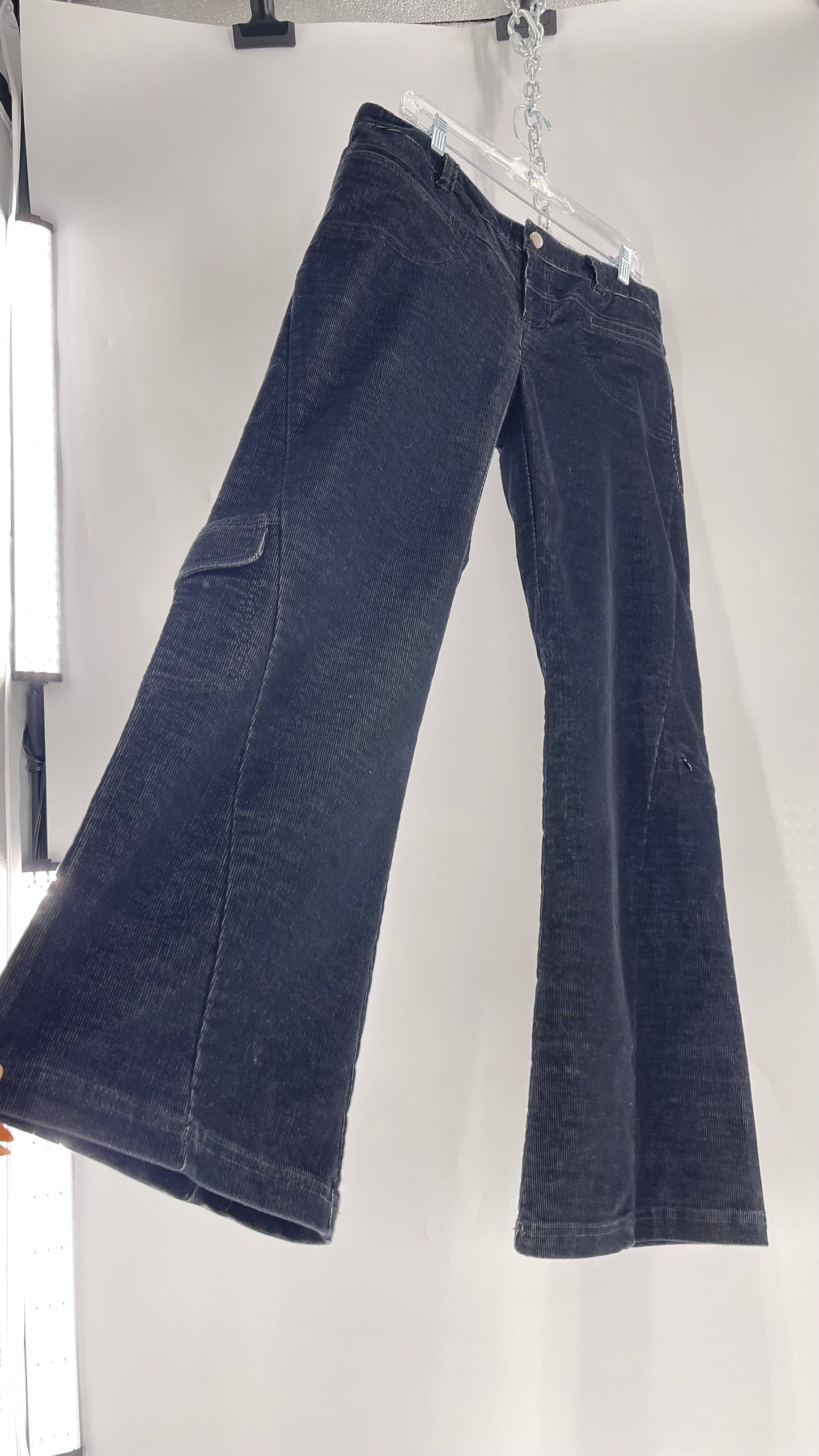 Athleta Black Flare Corduroy Pants (Size 14/L)