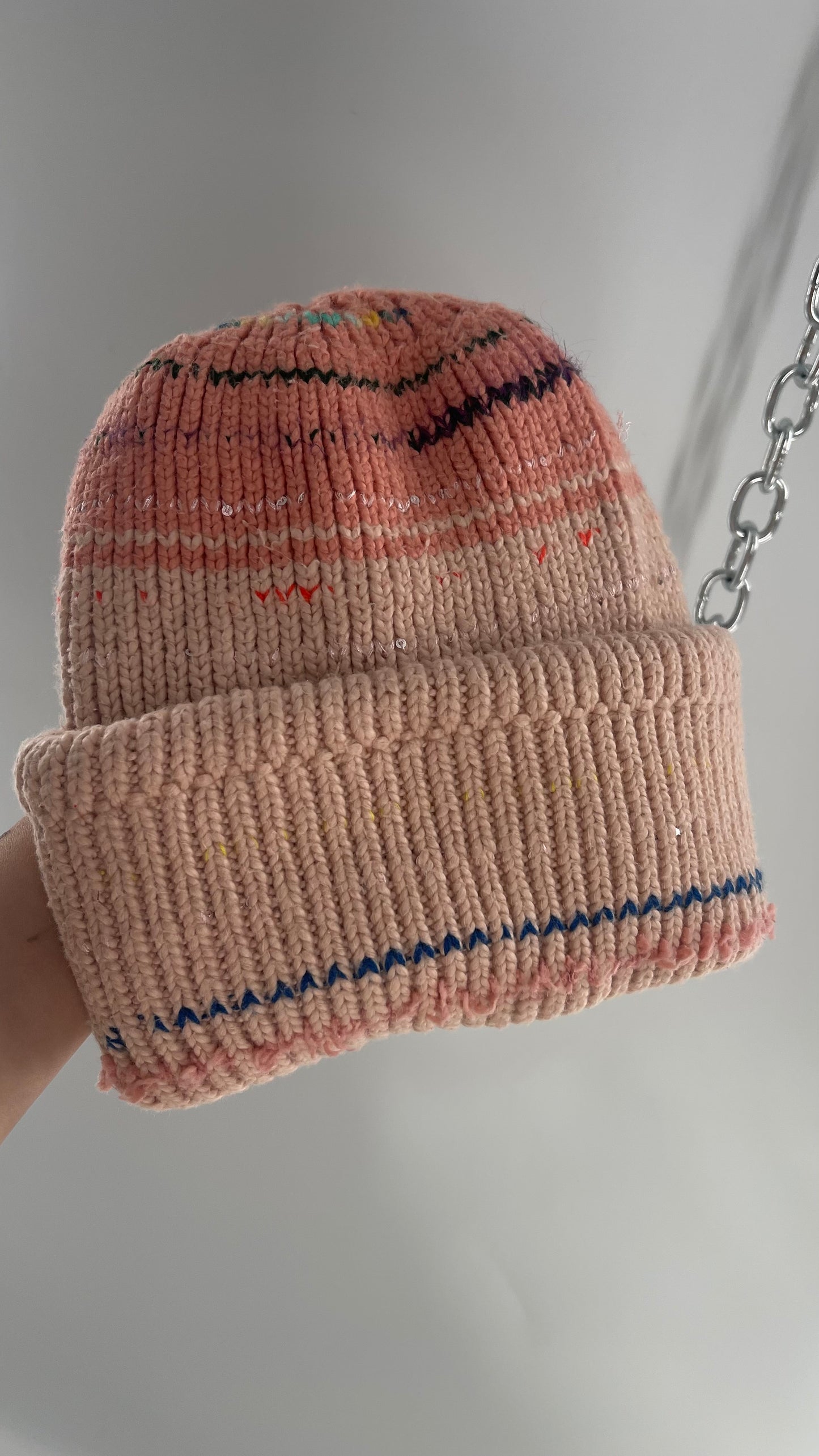 Free People Super Thick Knit Pastel Confetti Beanie