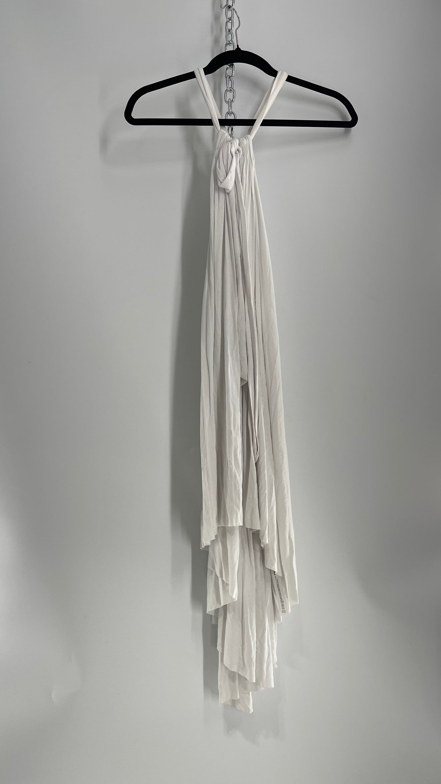 Free People White Adjustable Lycra Dress (Small)