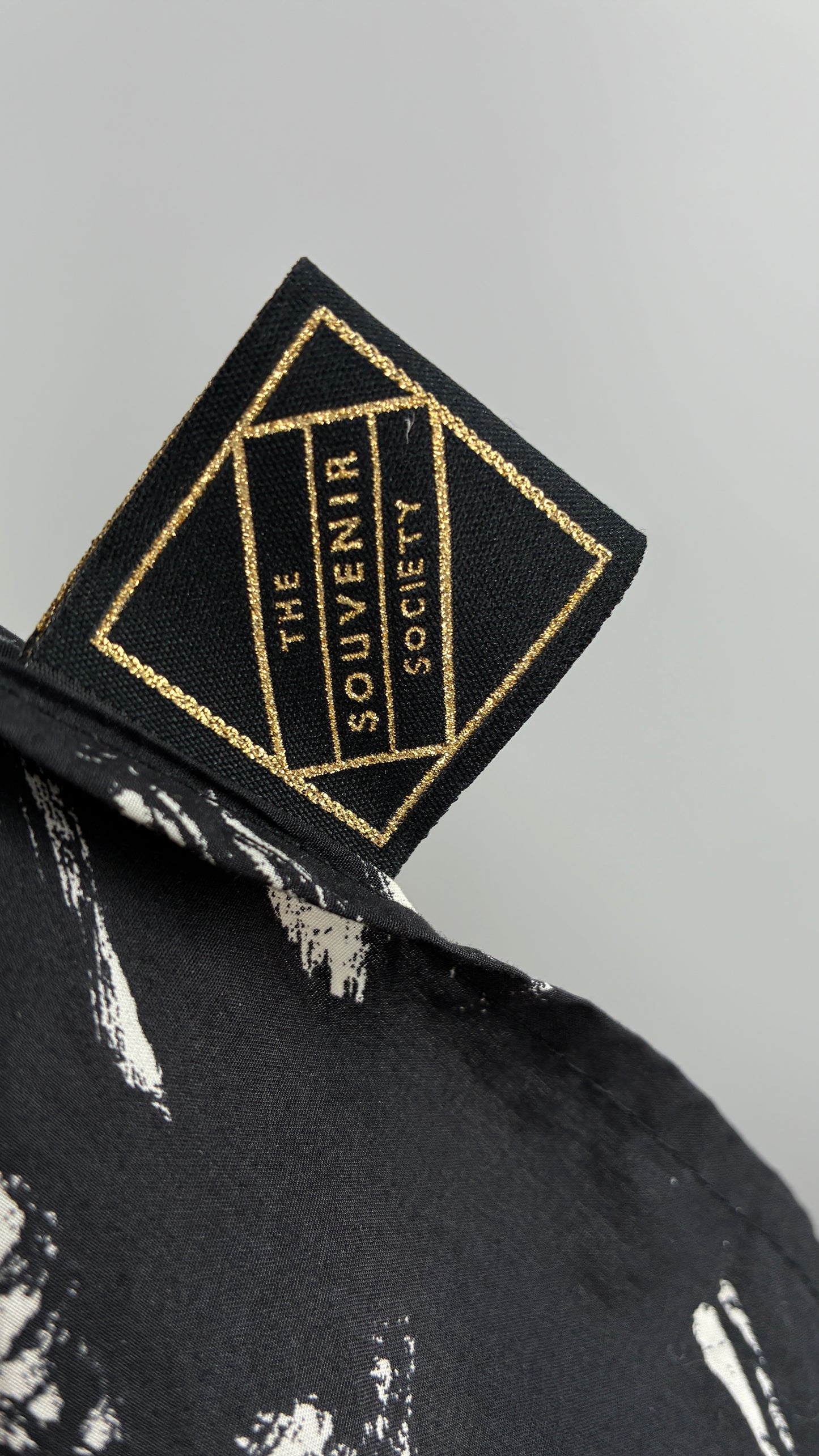 The Souvenir Society Black and White Bandana Head Scarf