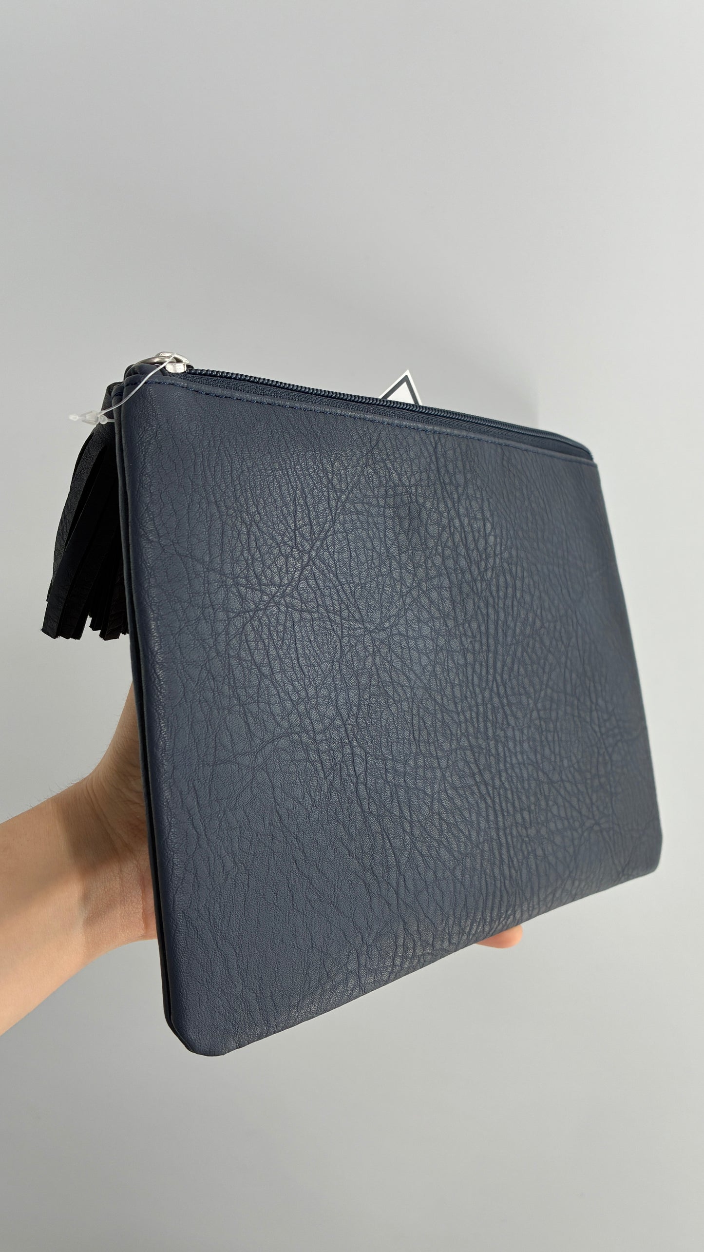 AERIE Find Me at Midnight Vegan Leather Tassel Pouch