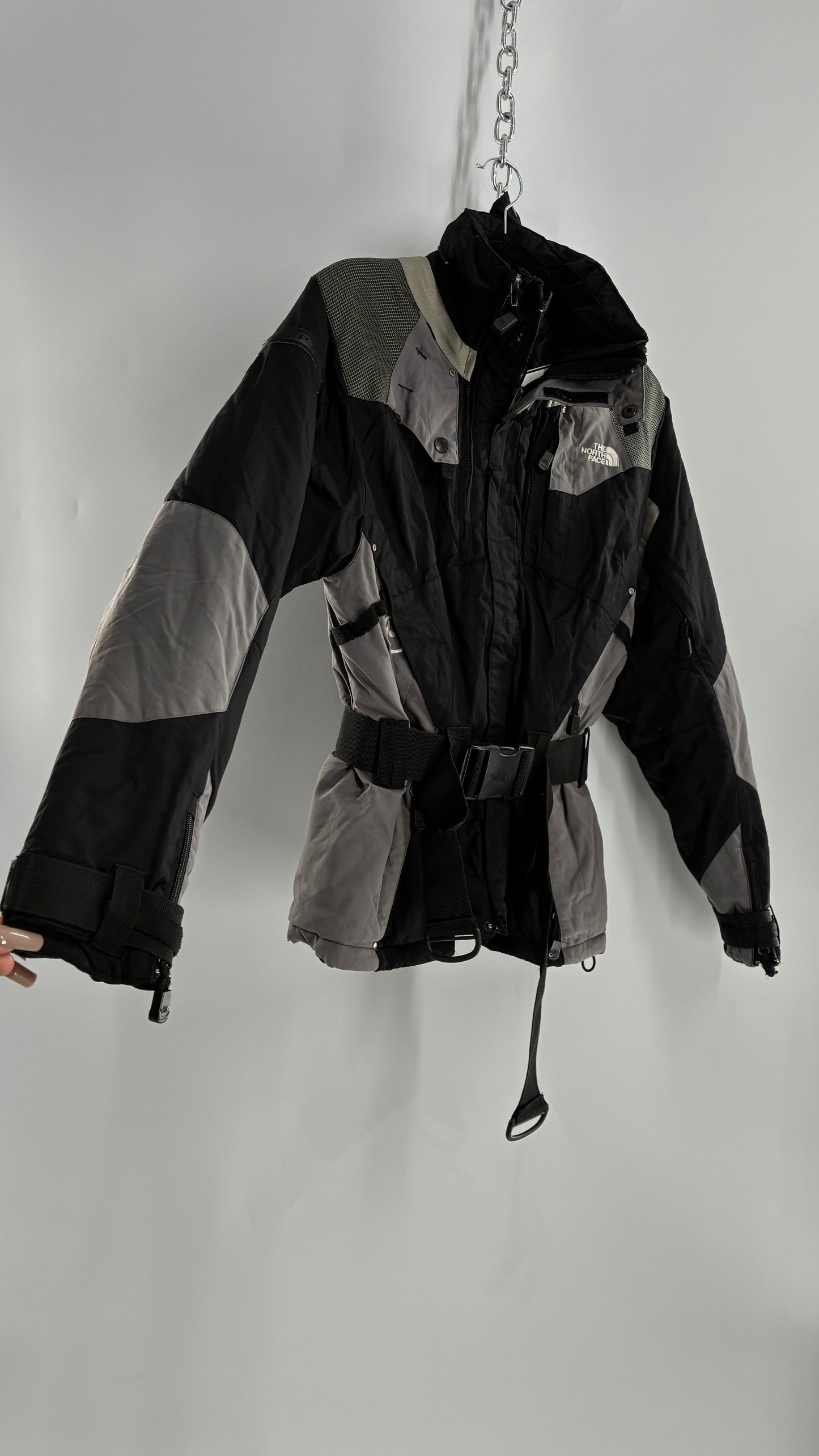 Vintage The North Face Steep Tech Women’s Waist Cinching Belted Ski Style Jacket (Medium)