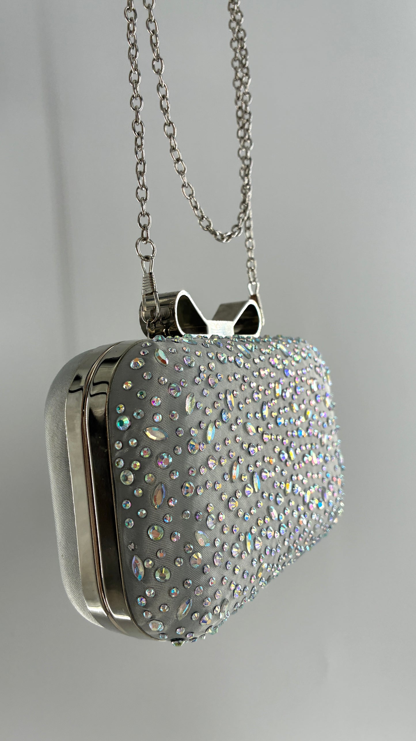 Vintage Lulu Townsend Silver Purse with Iridescent Gems