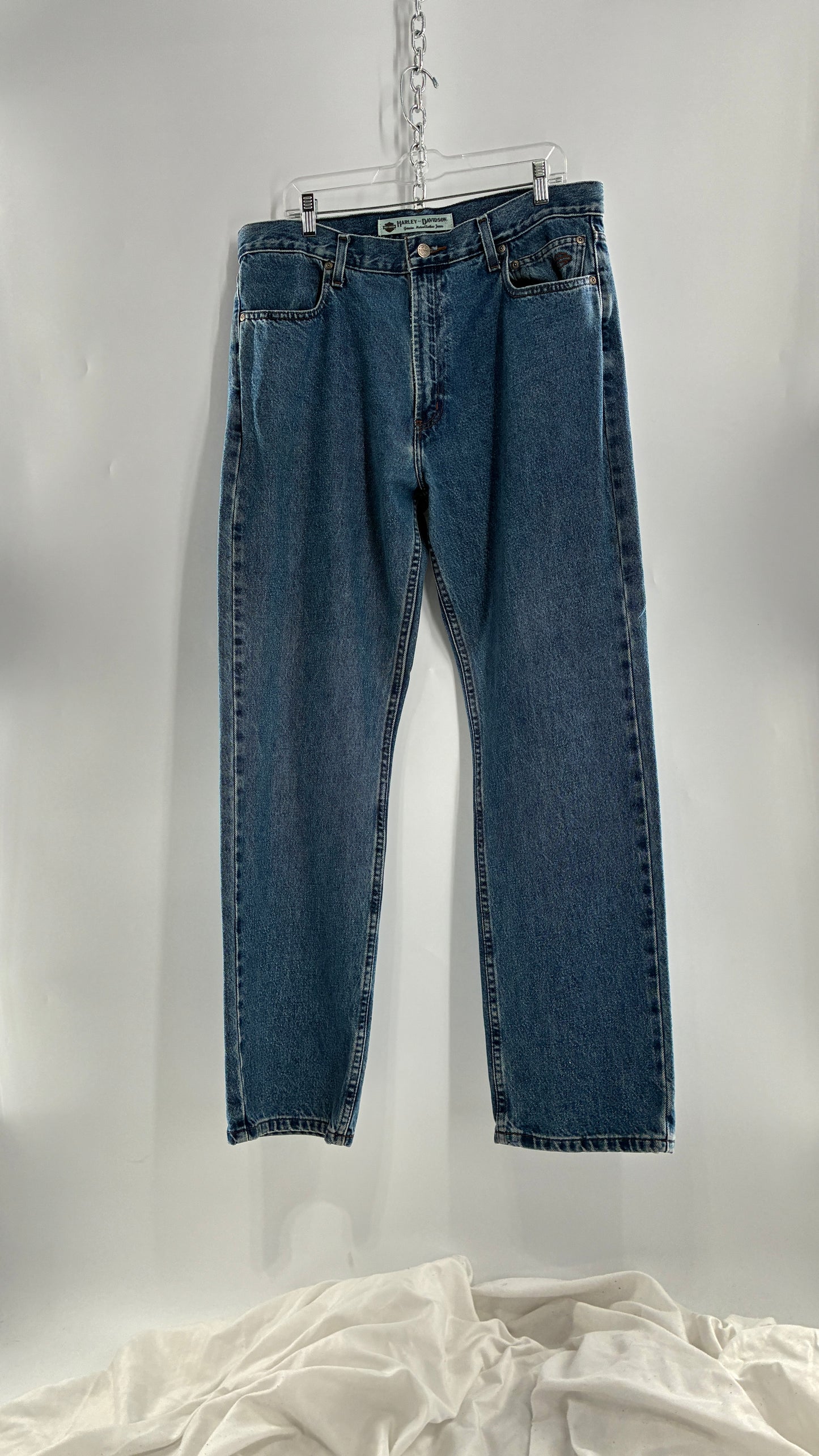 Vintage Harley Davidson Unisex Straight Leg Jeans (36x32)